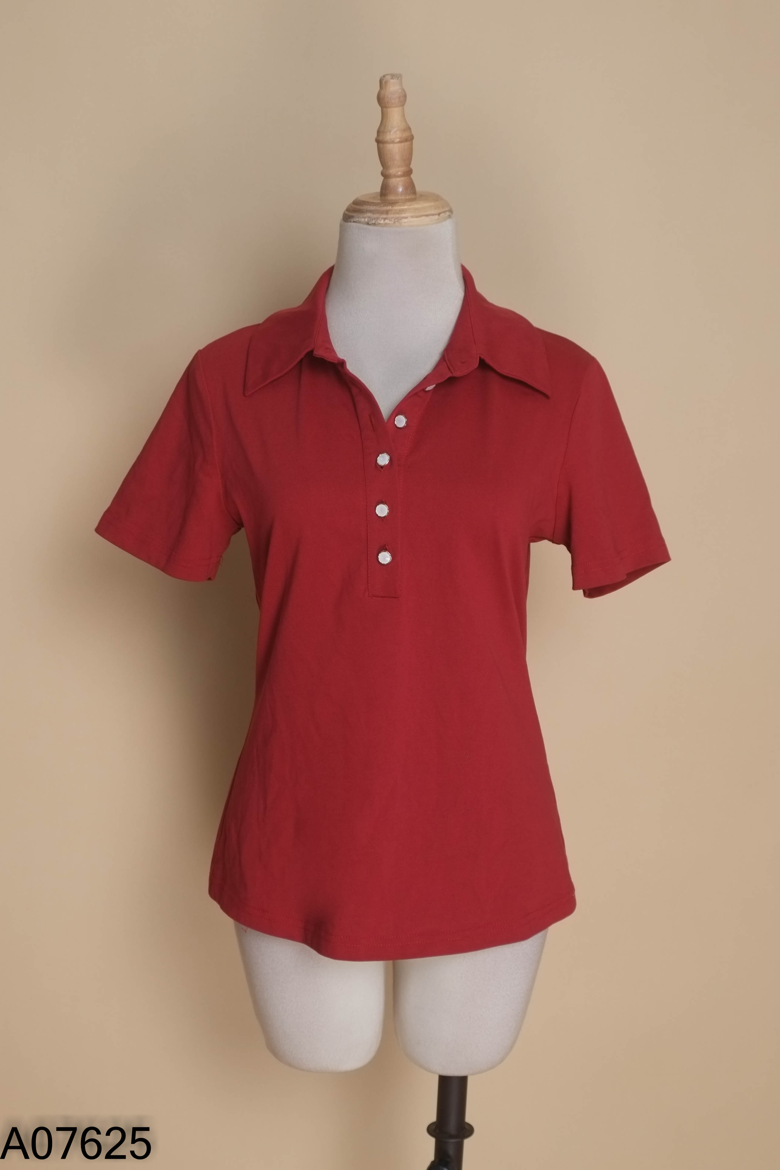 NEWTAG Áo TRALI đỏ cổ polo