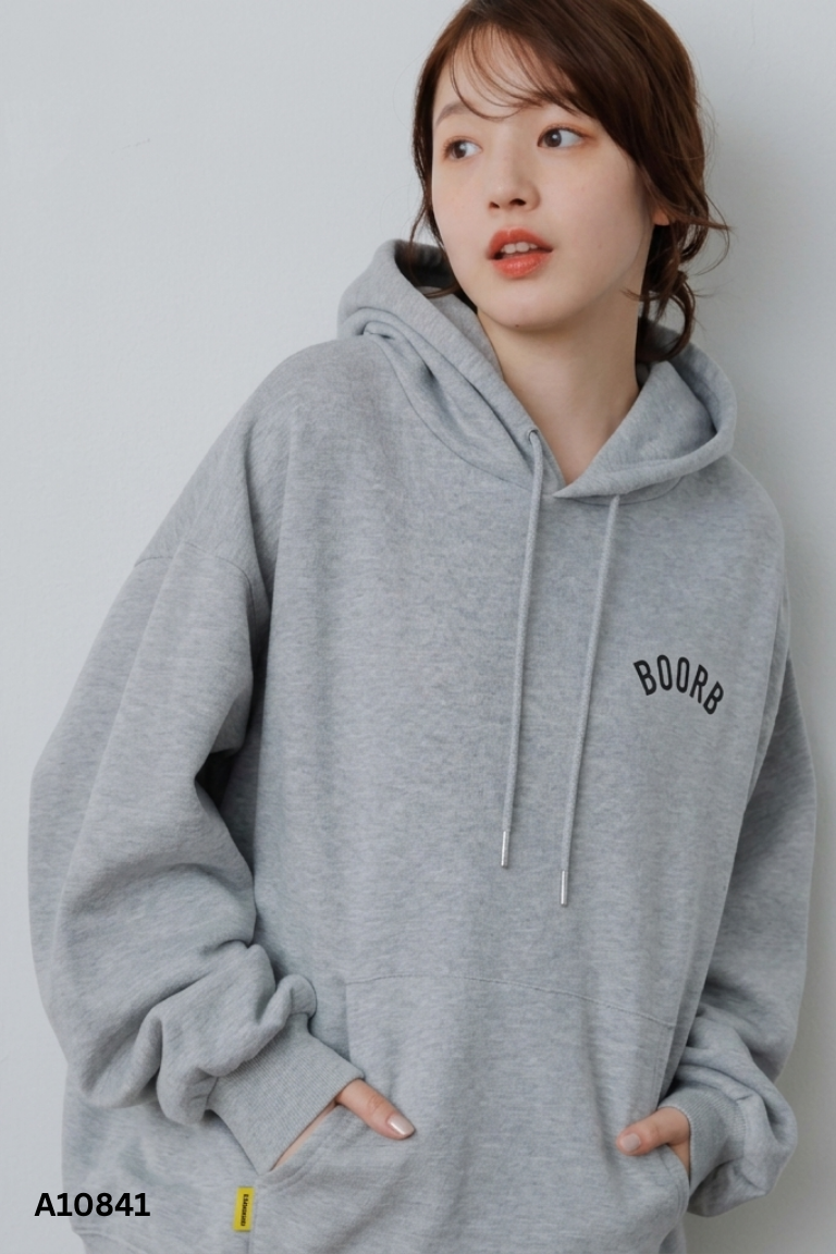 Áo hoodie BOO xám