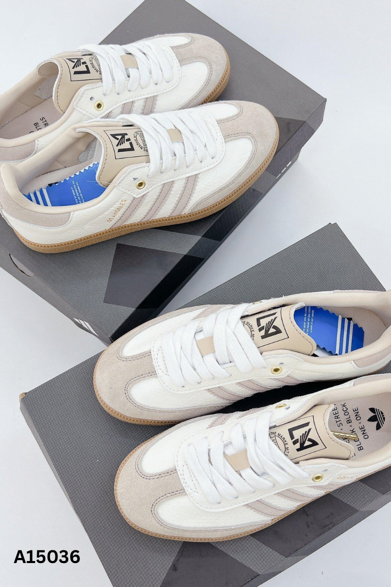 NEWTAG Giày thể thao be phối nâu adidas (xuất)