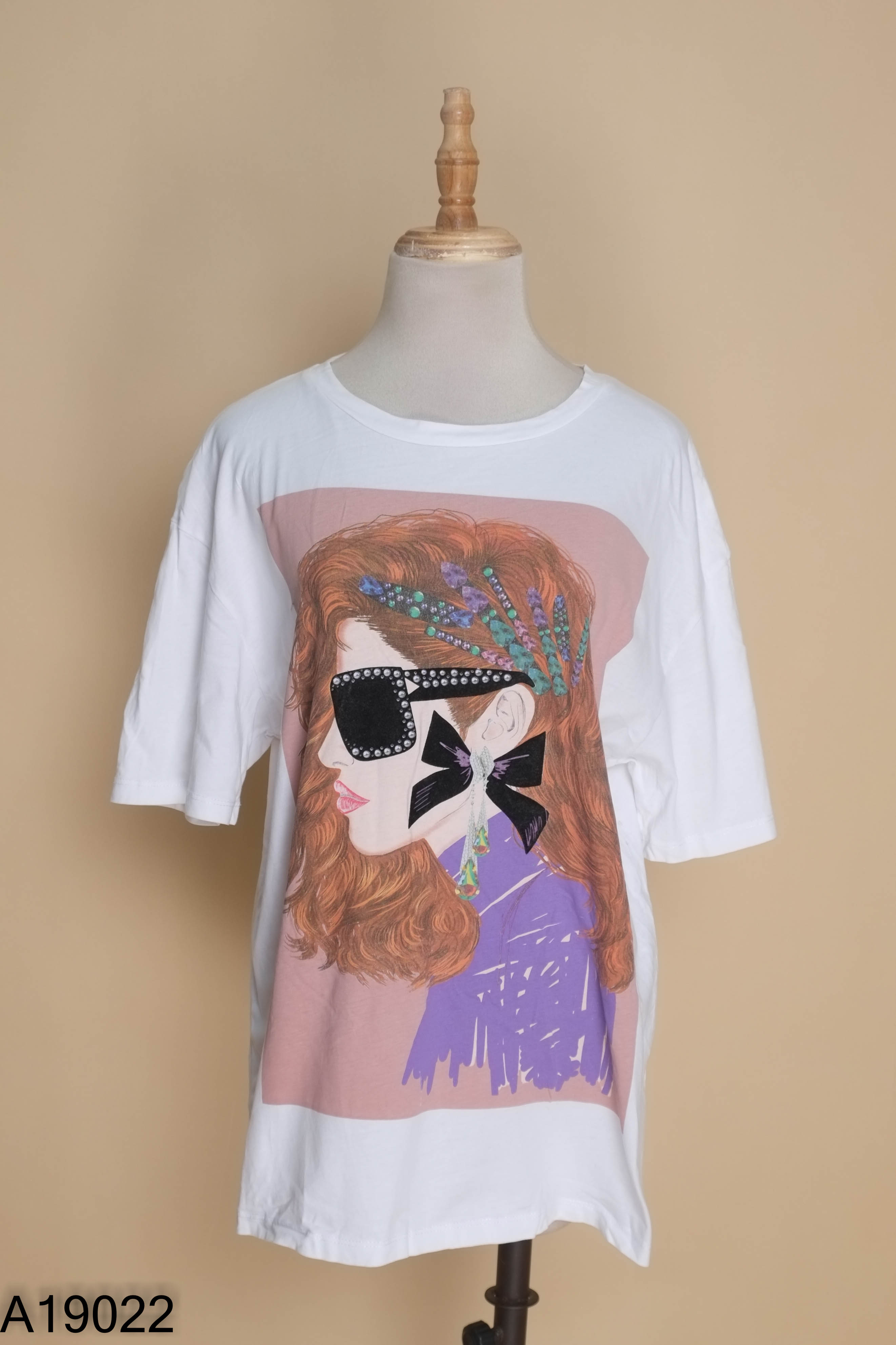 Áo trắng ZARA in hình