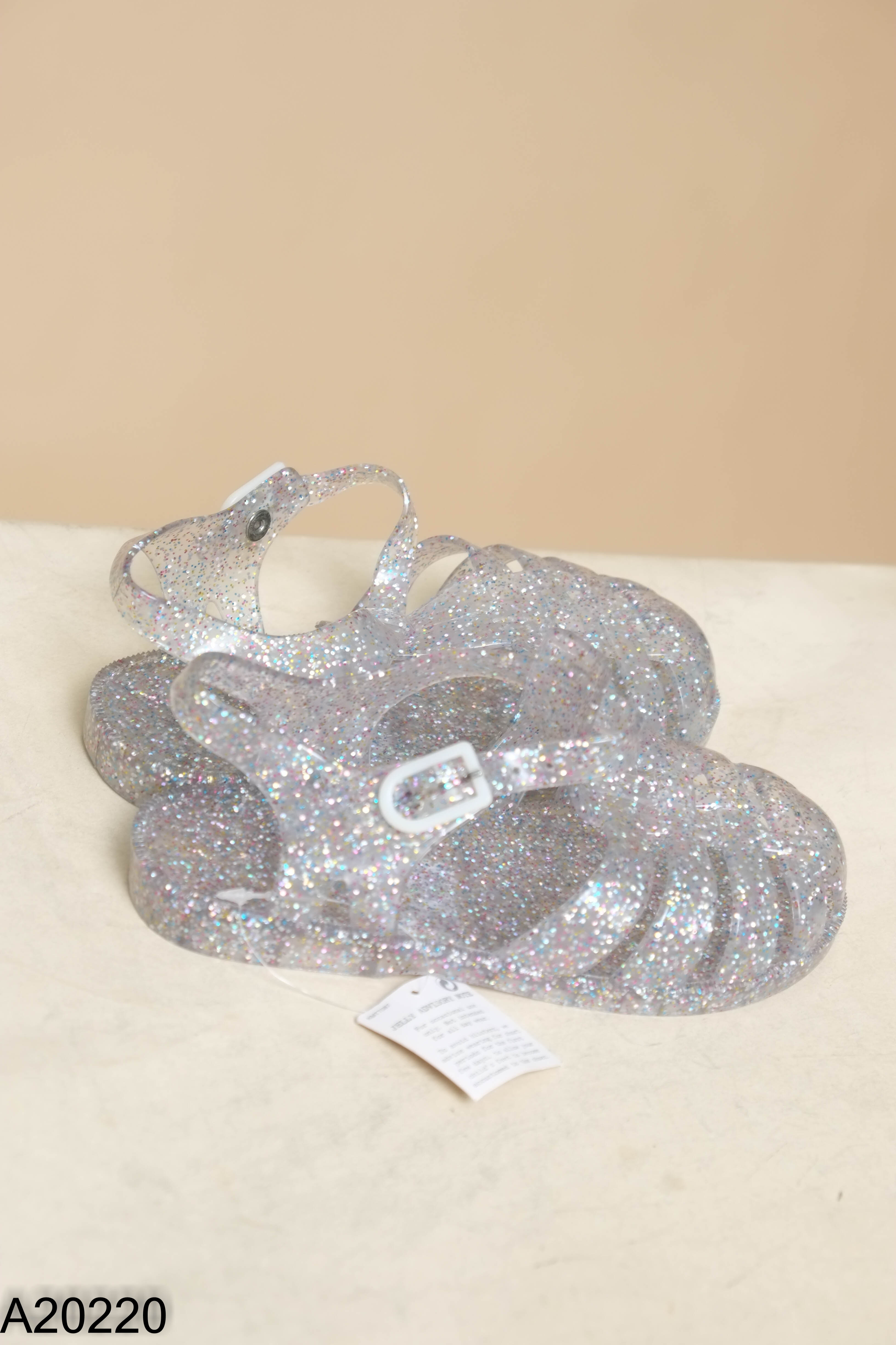 Sandal trắng họa tiết kim sa KIDS
