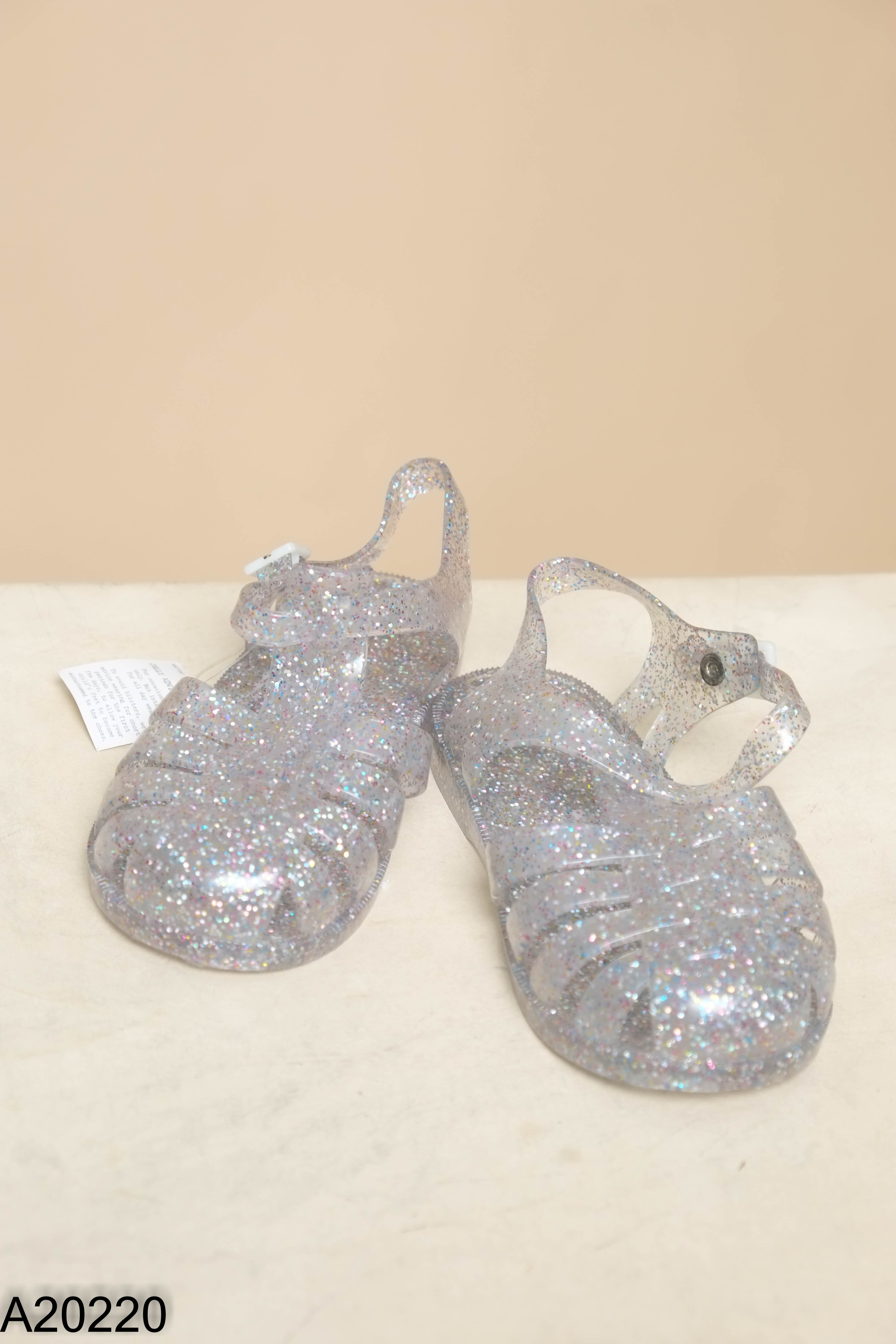 Sandal trắng họa tiết kim sa KIDS