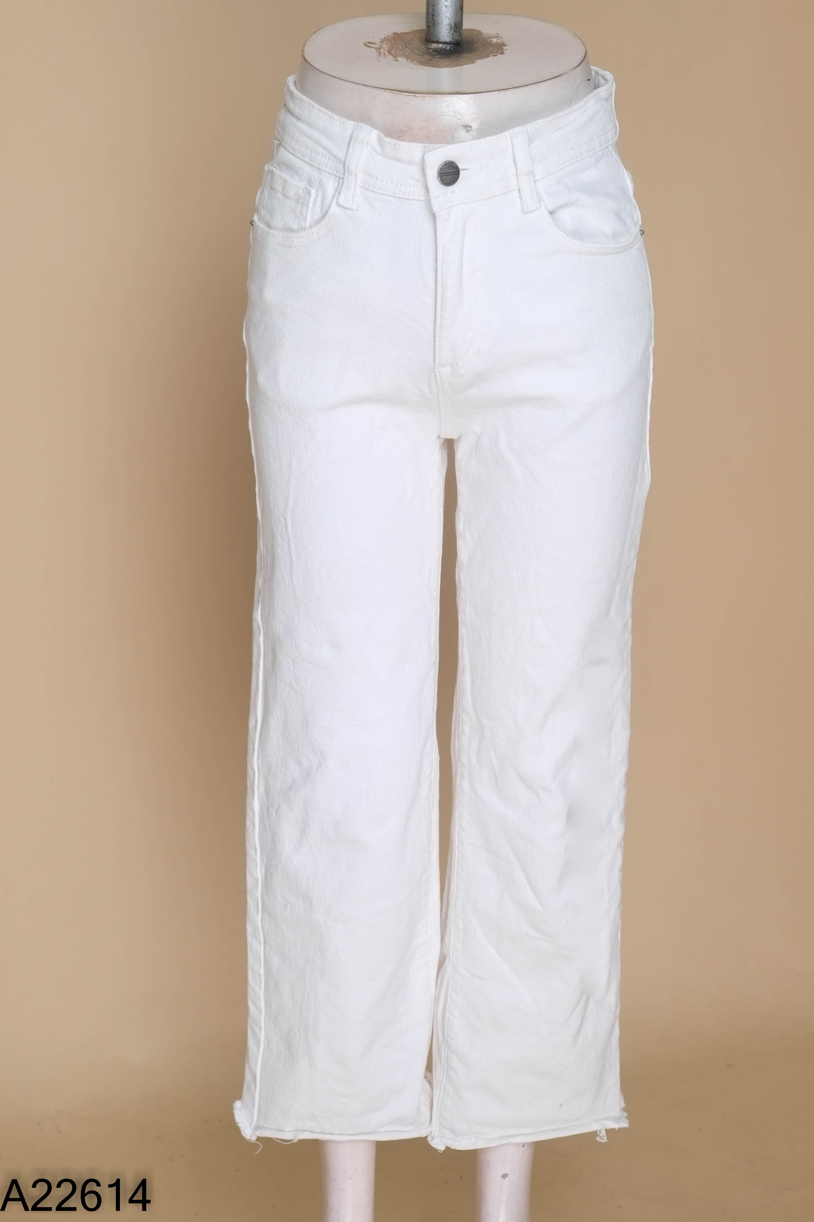 Quần jeans trắng trơn