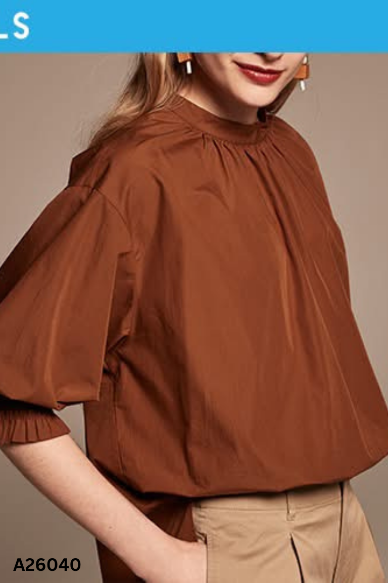 Áo babydoll nâu UNIQLO