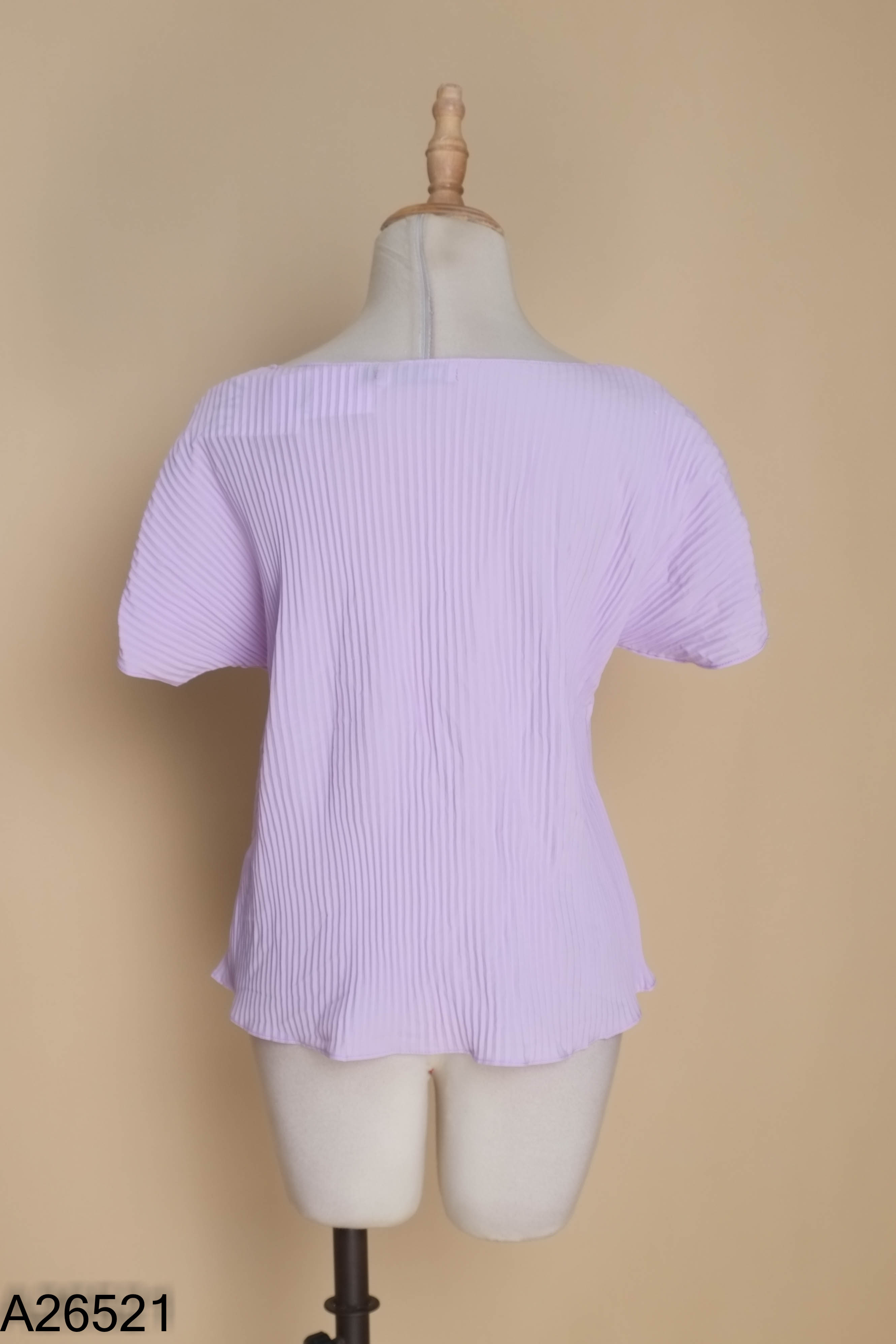 NEWTAG Áo tím ZARA dập ly (XUẤT)
