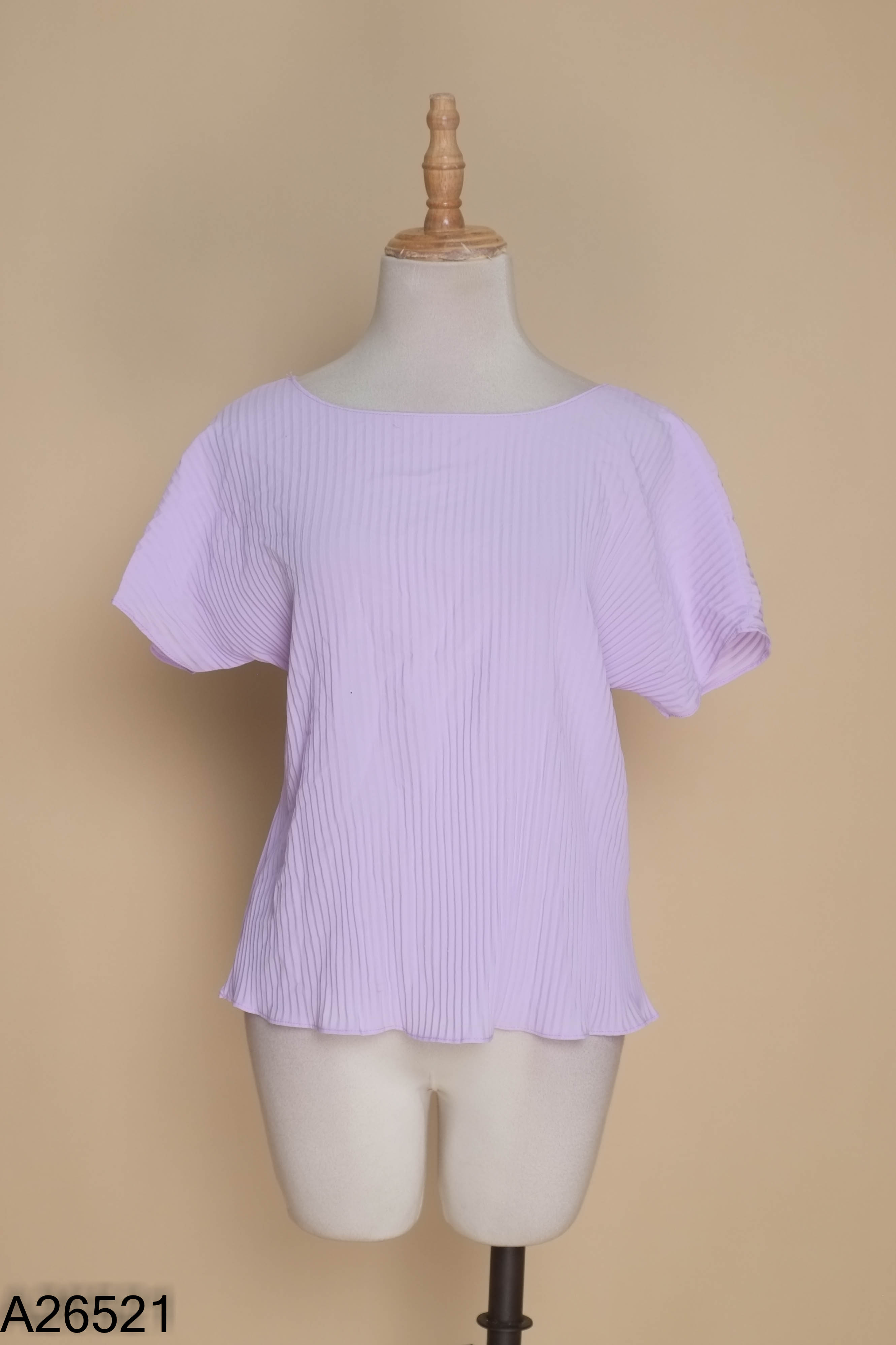 NEWTAG Áo tím ZARA dập ly (XUẤT)