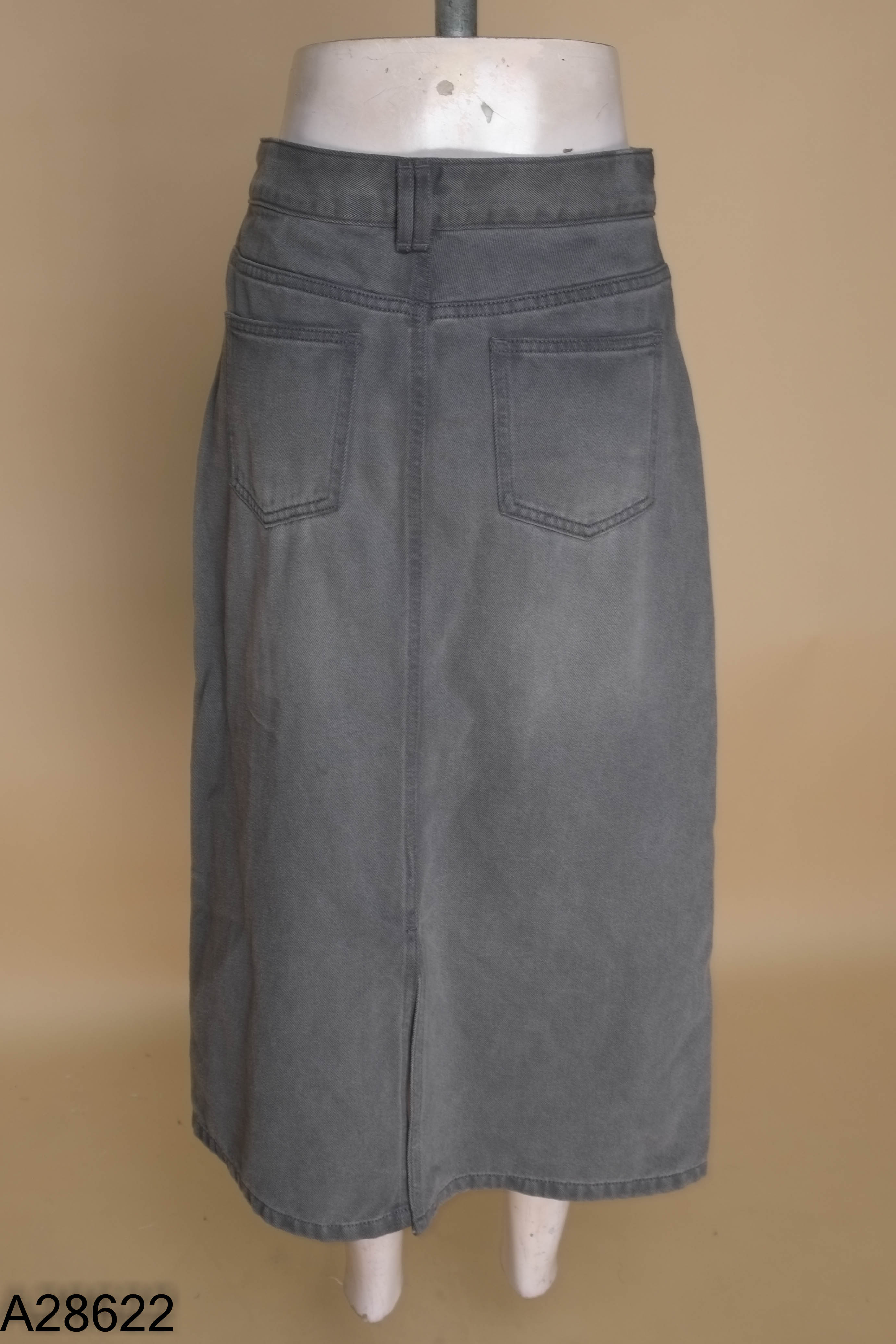 Chân váy jeans xám