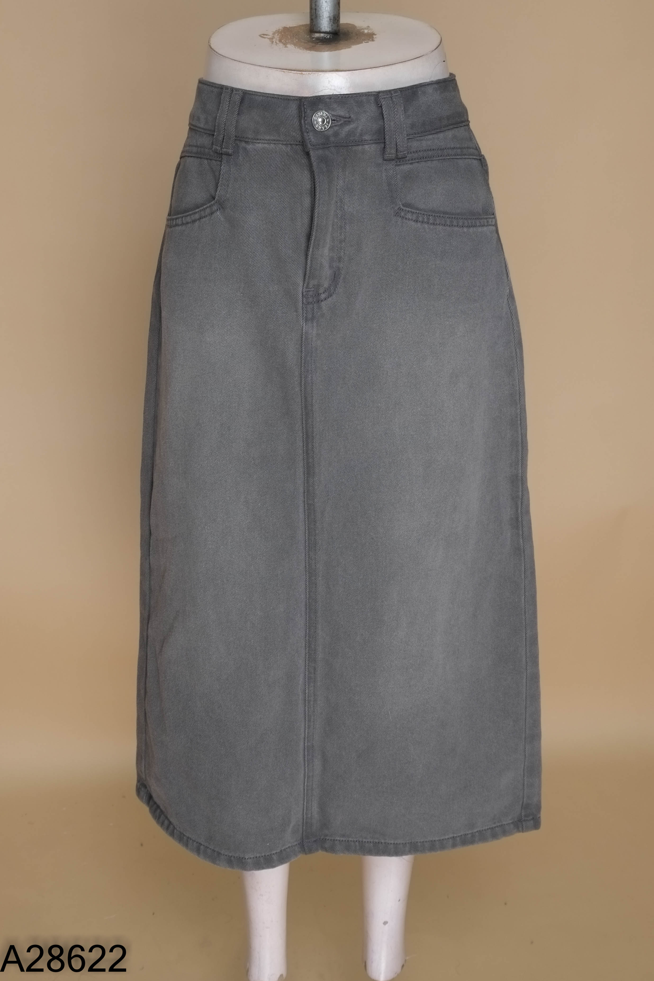 Chân váy jeans xám