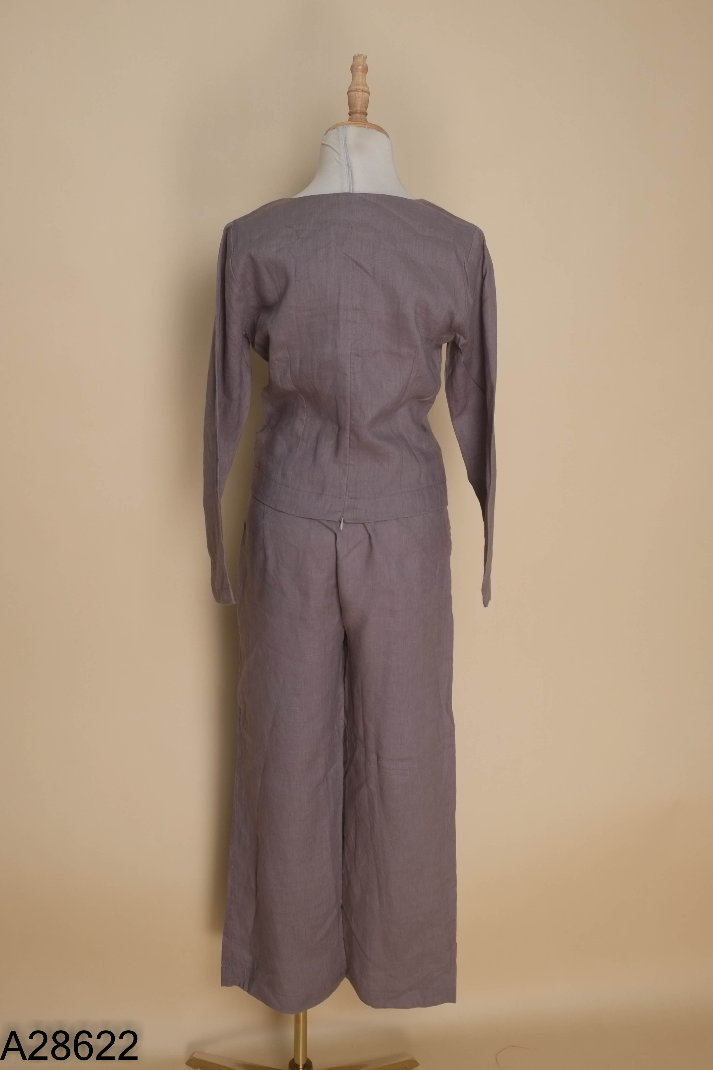 Set Áo linen xám + quần dài