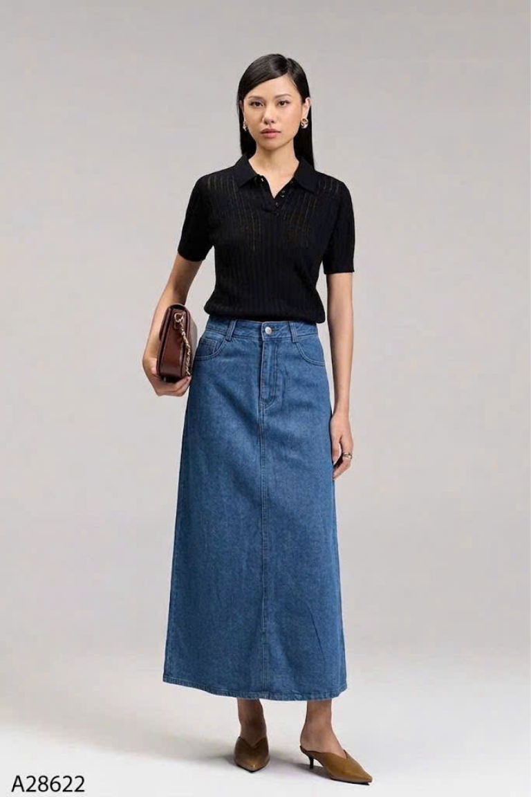 Quần jeans SHOJO xanh trơn