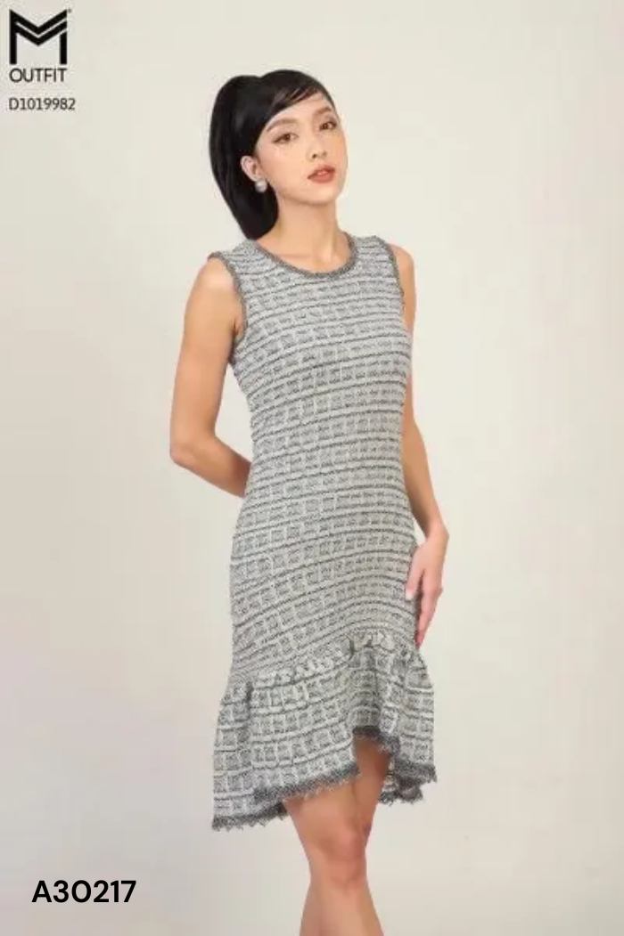 Váy sát nách URBAN REVIVO dạ xám be