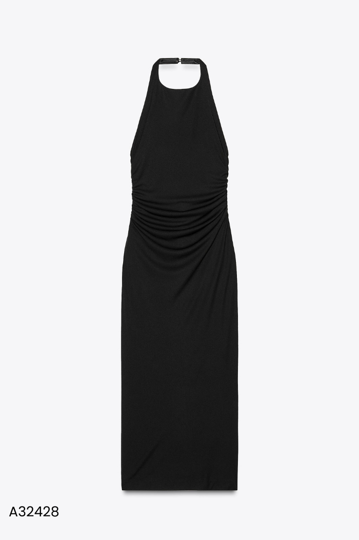 Váy ZARA đen cổ yếm
