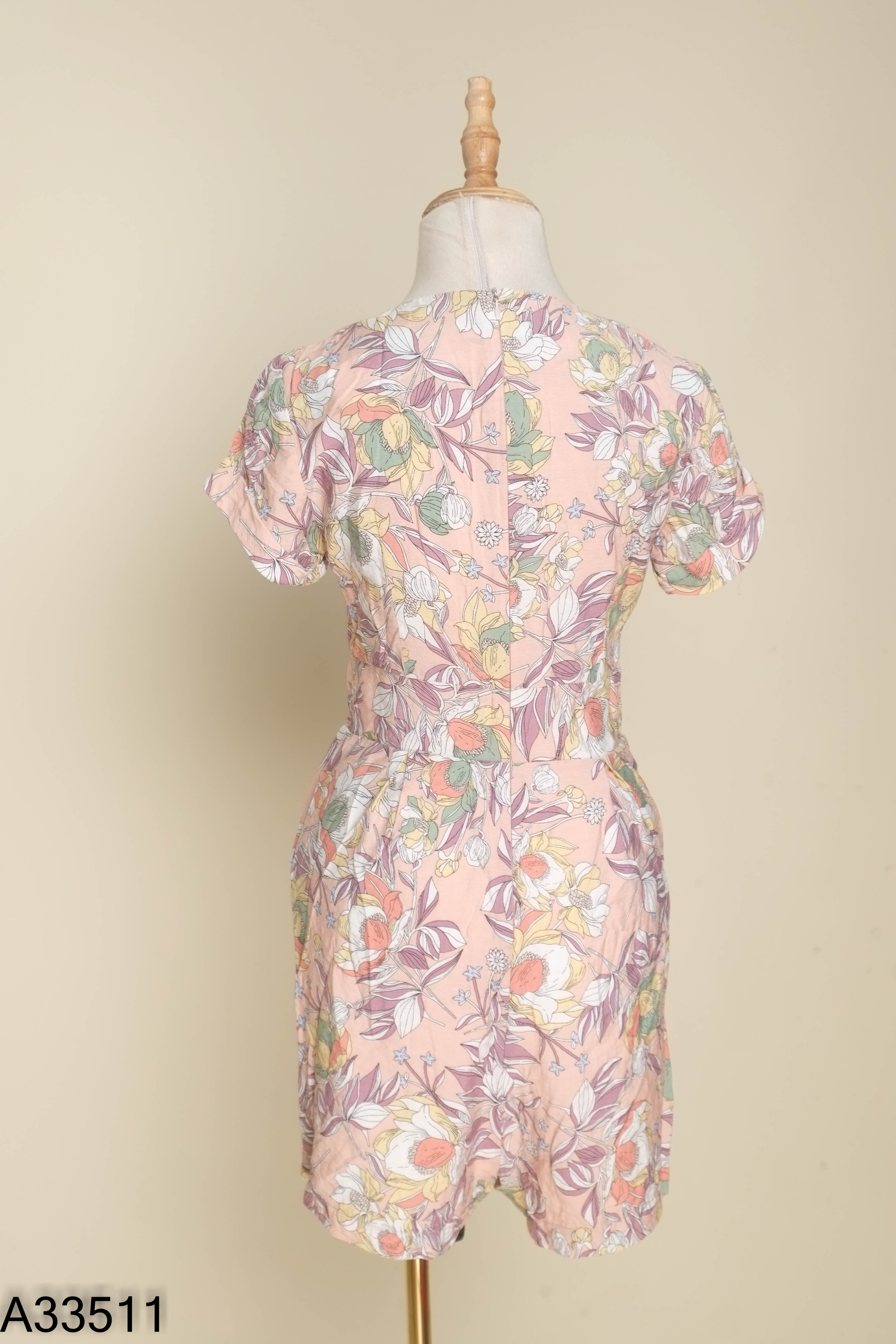Váy ADORE DRESS hồng nền hoa