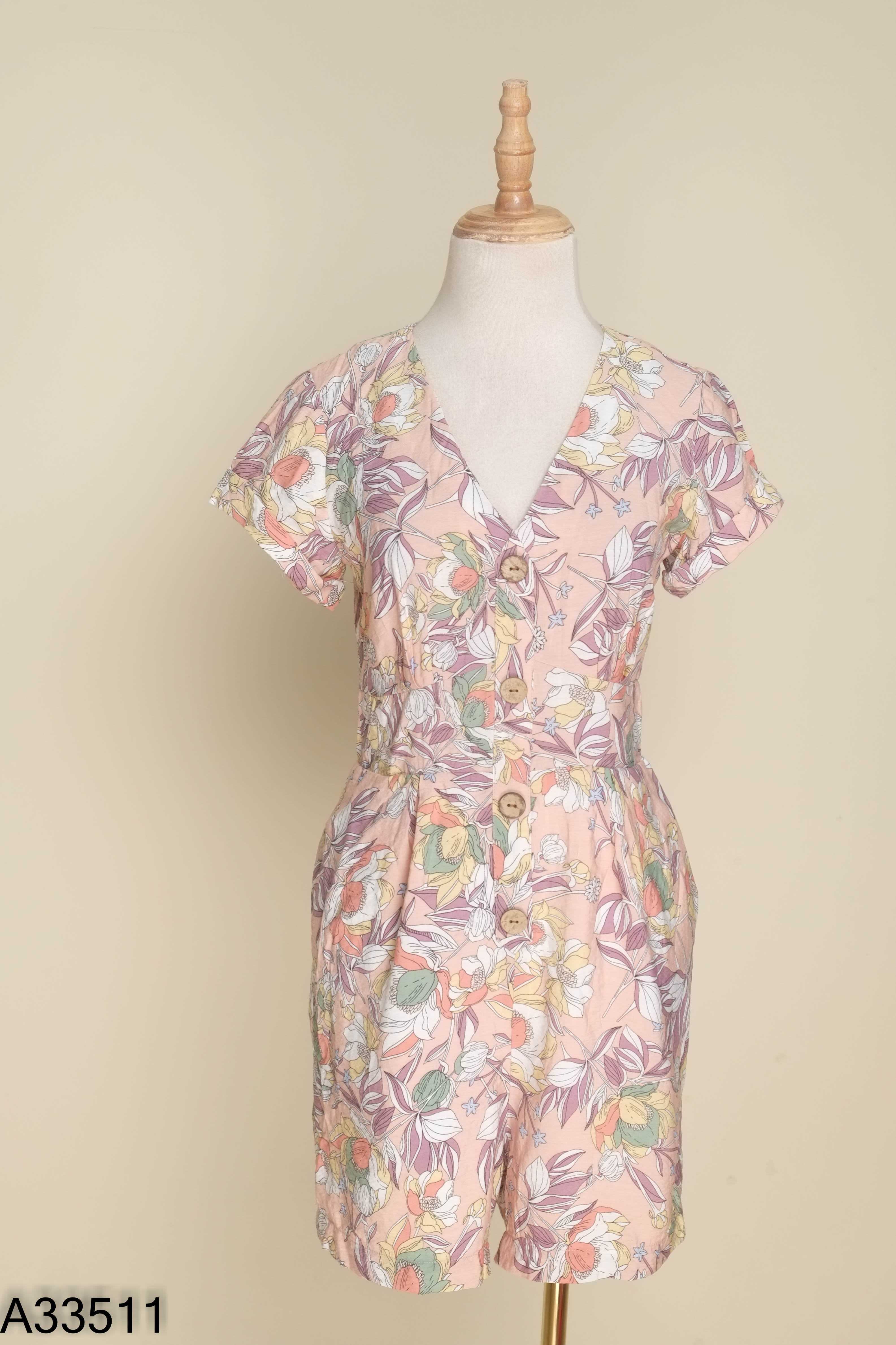 Váy ADORE DRESS hồng nền hoa