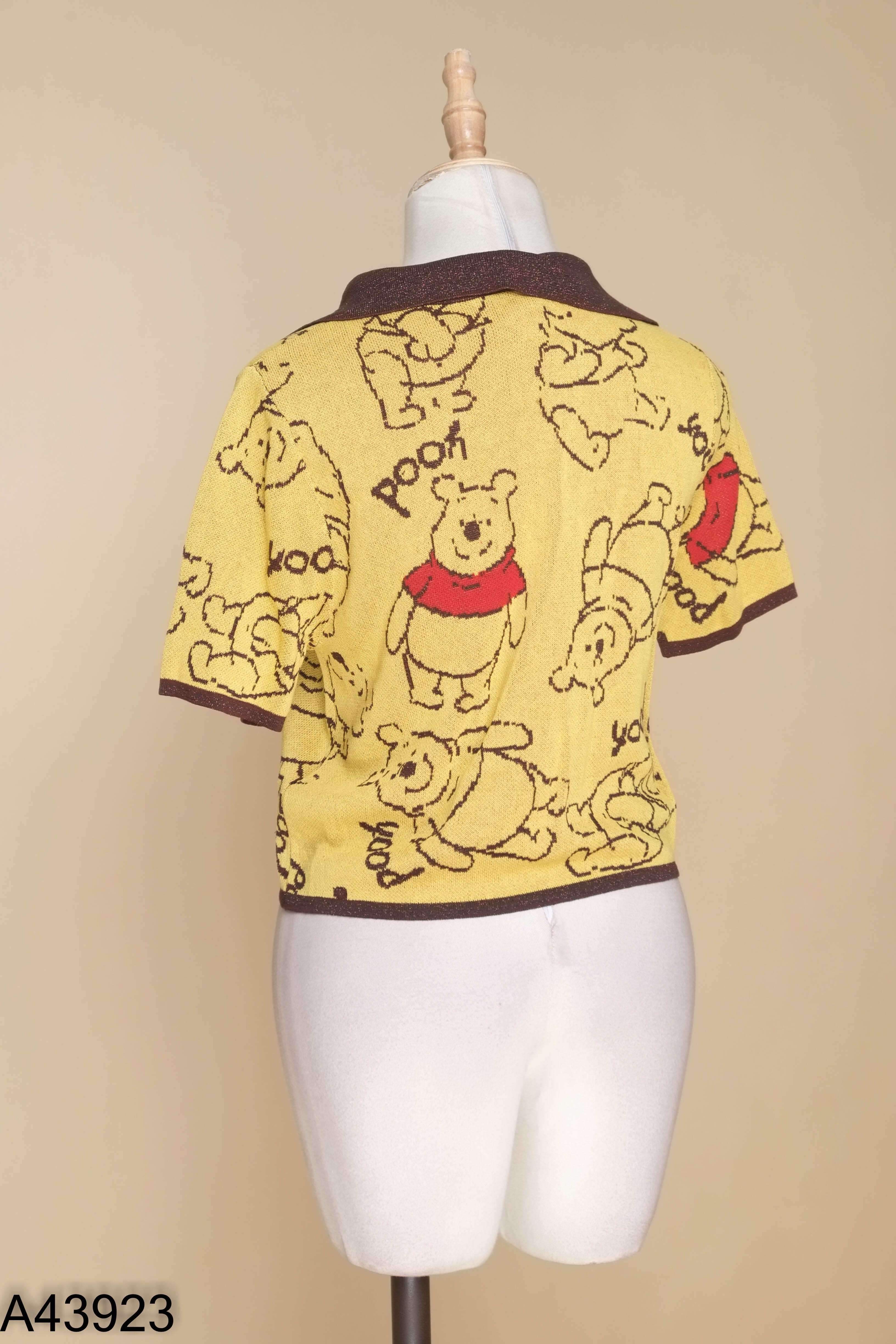Áo polo URBAN REVIVO vàng cổ nâu