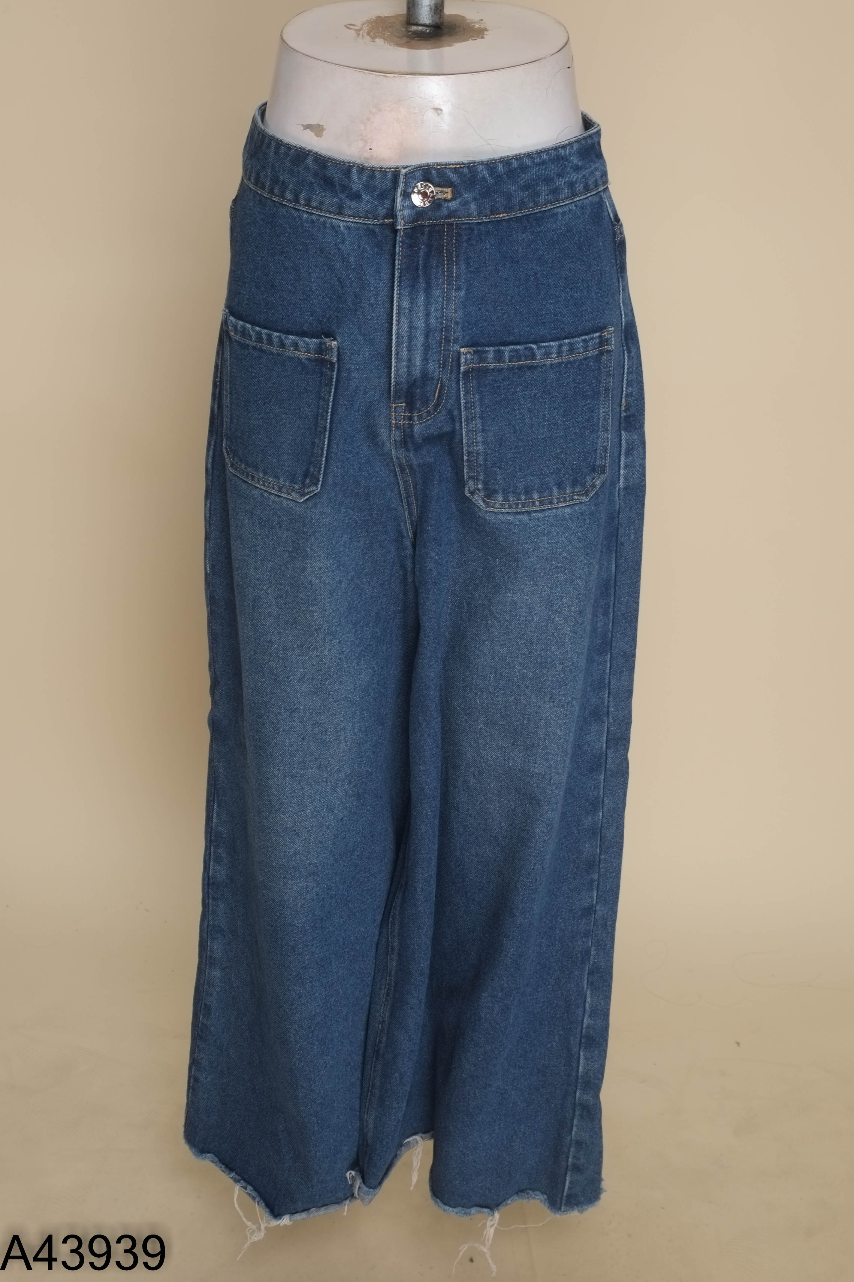 A4393910156-Quần jeans GUDDLABB xanh suông