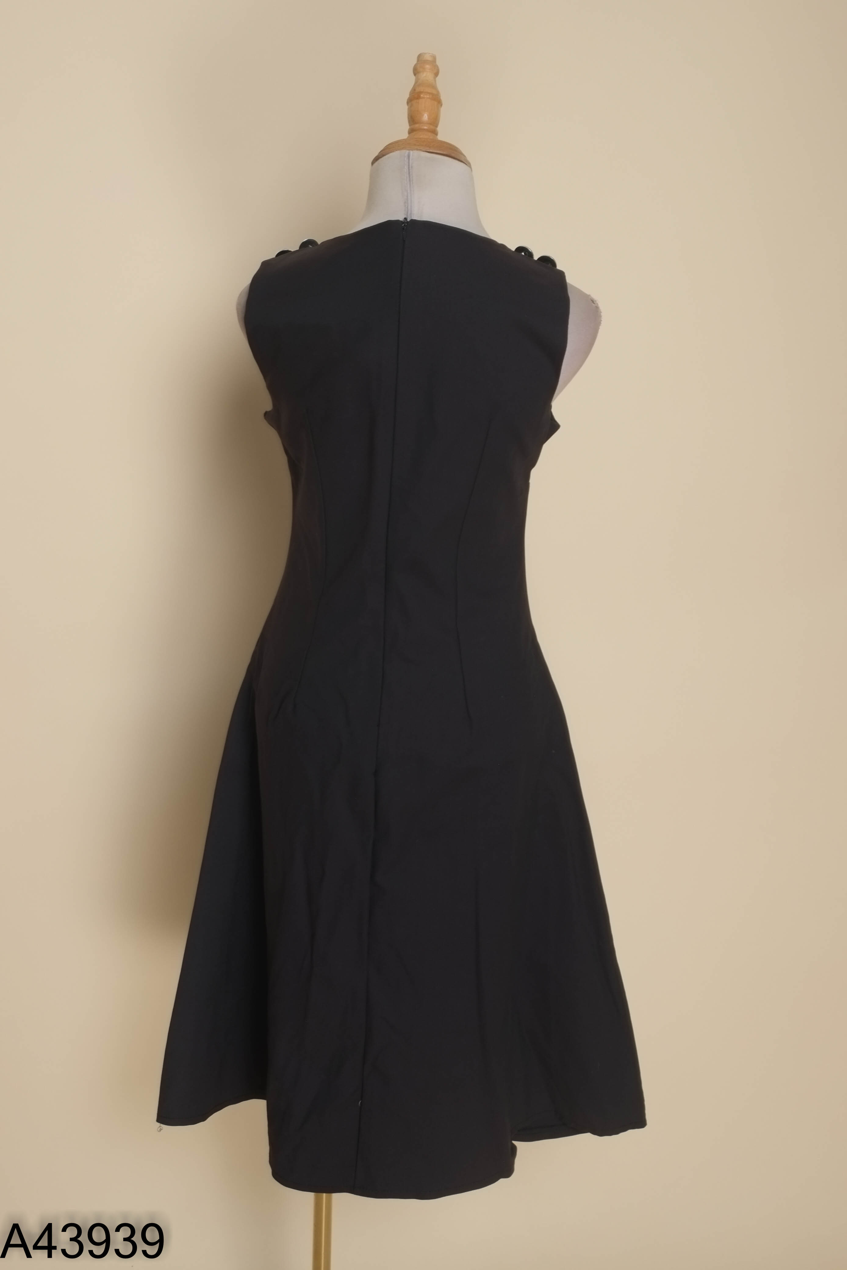 A4393910160-Váy TM DESIGN đen sát nách