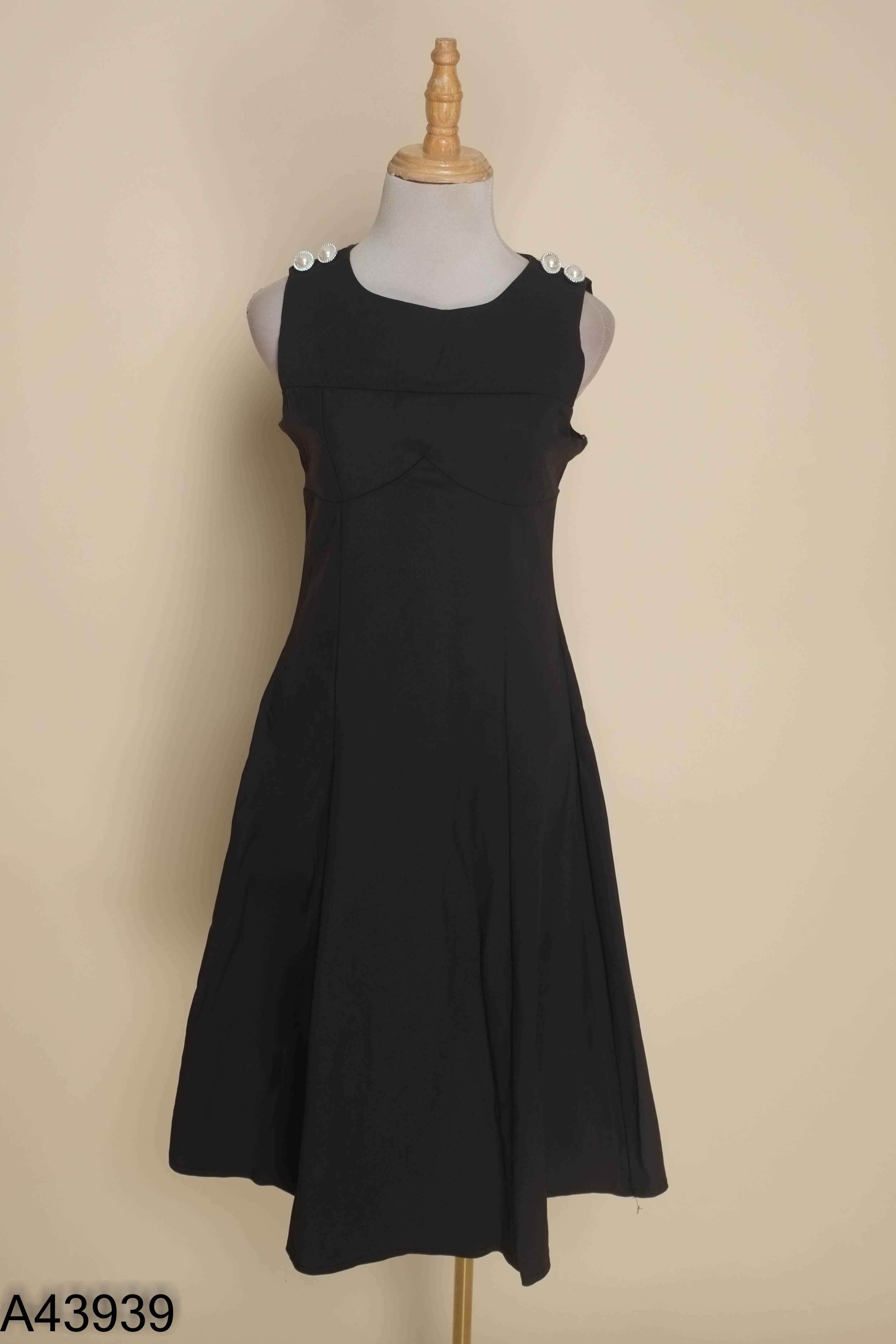 A4393910160-Váy TM DESIGN đen sát nách