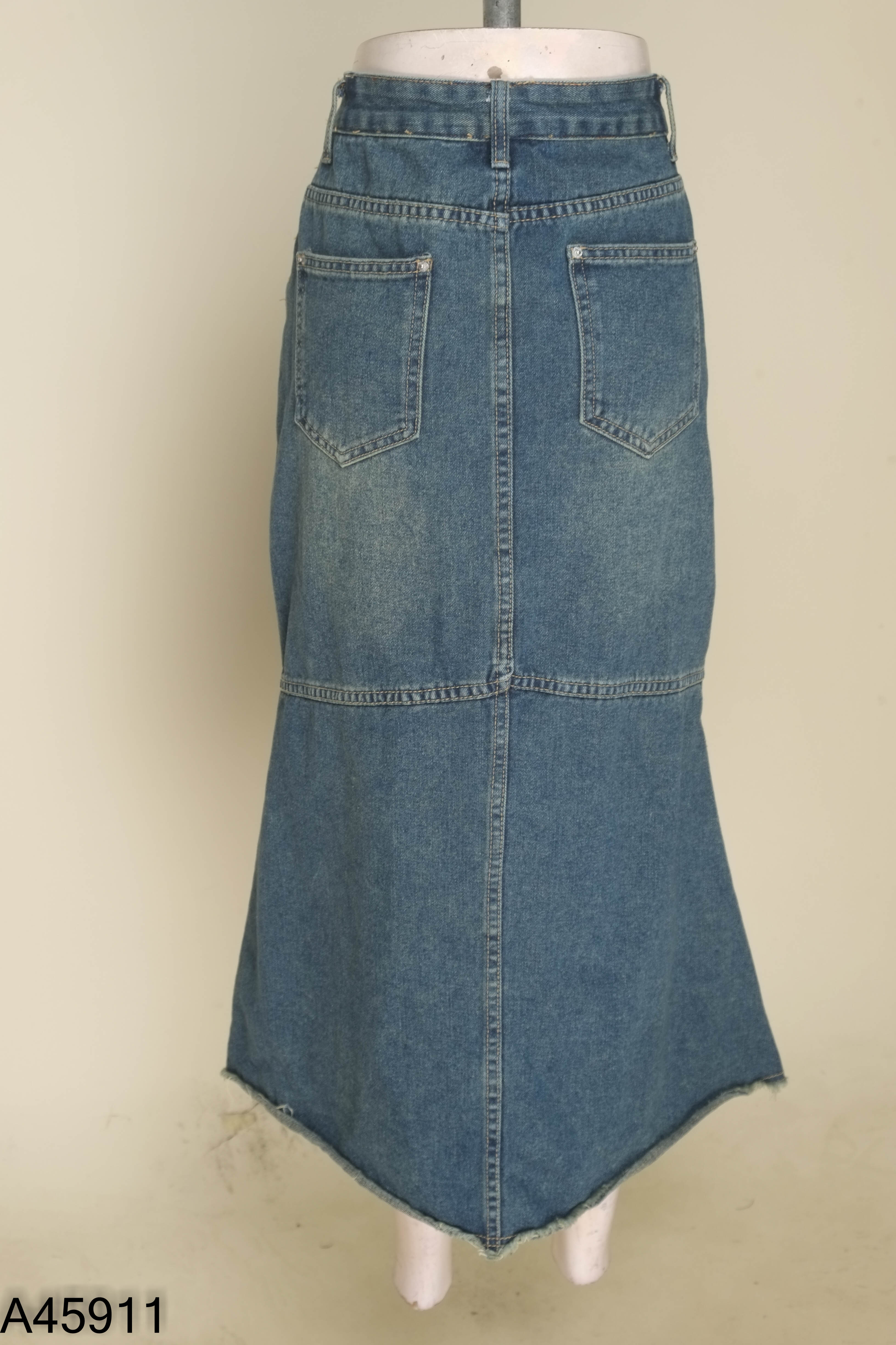 Chân váy jeans xanh dài