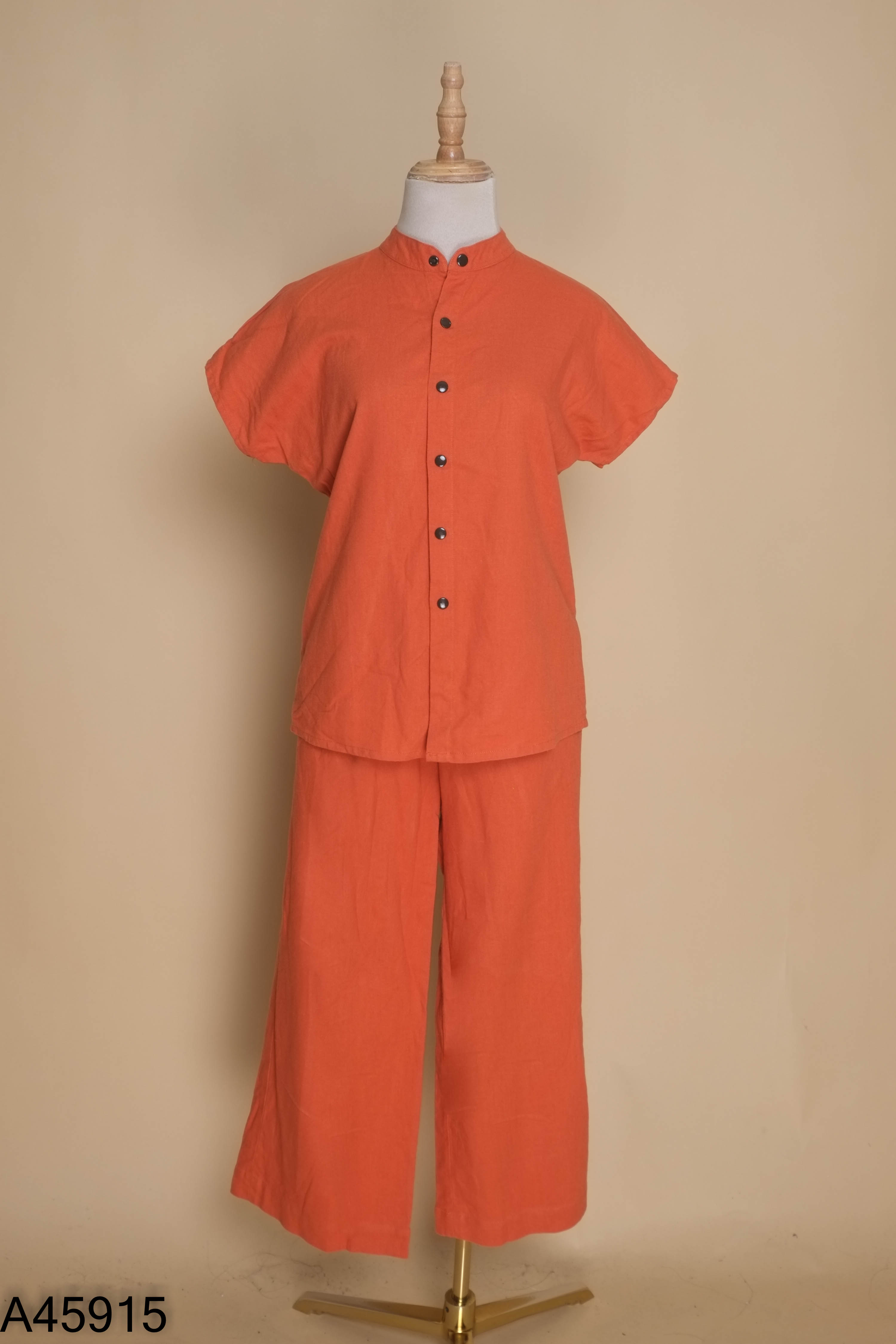 Set Áo linen đỏ cam + quần dài