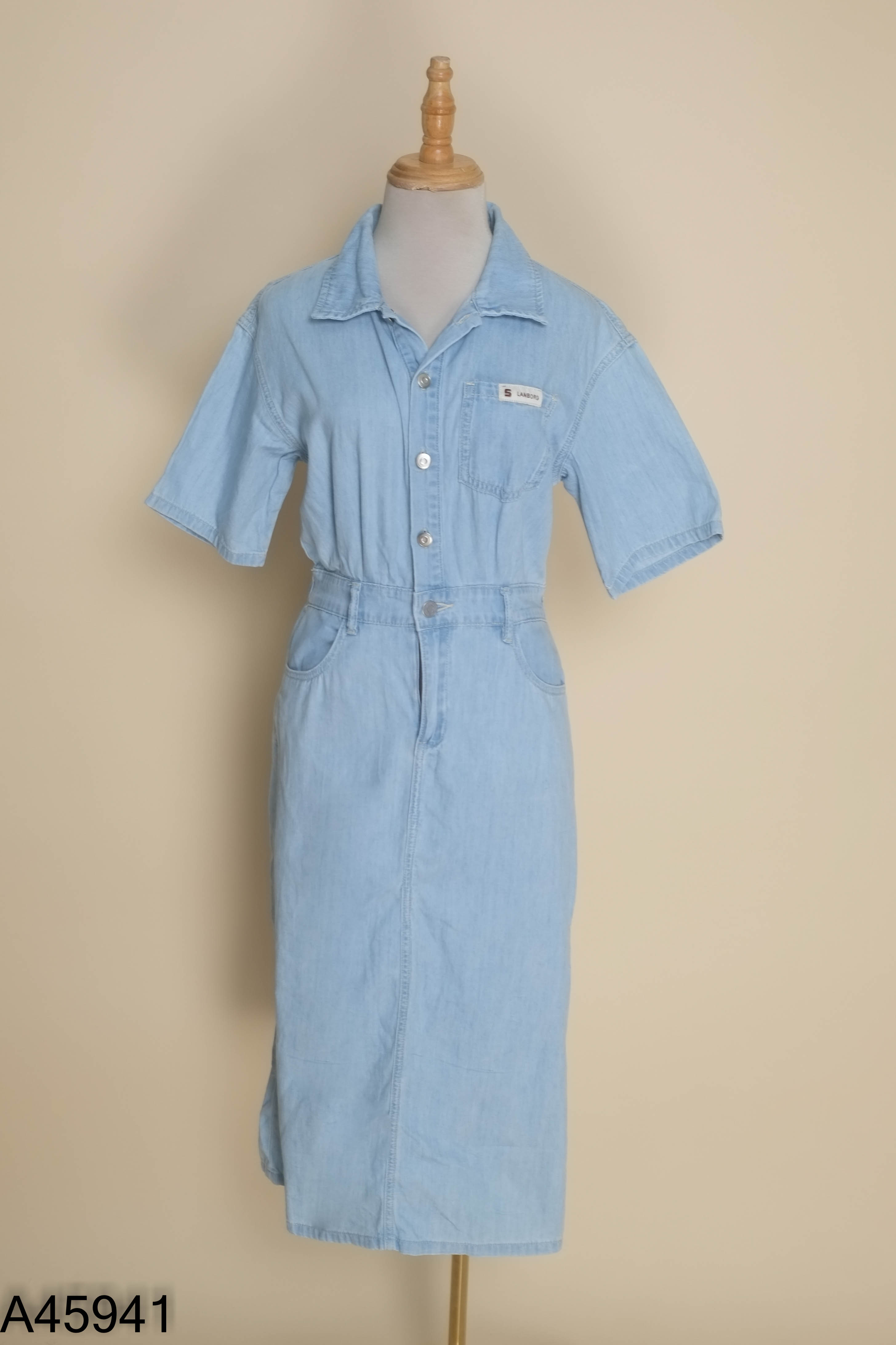 Váy jeans xanh bạc