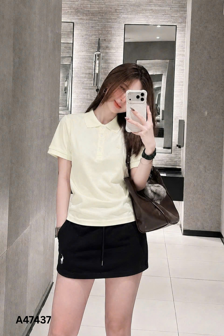 Áo polo vàng trơn