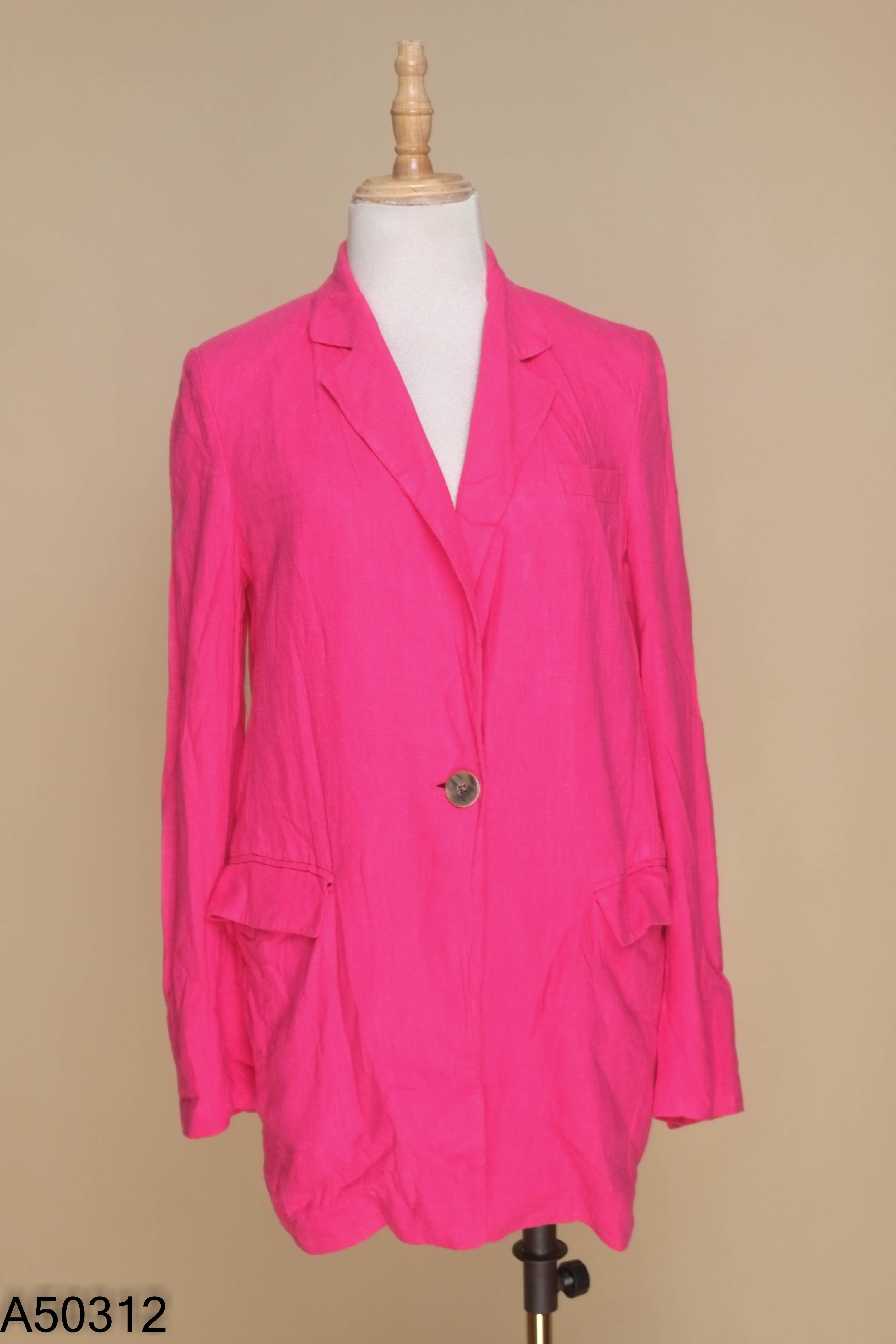 Áo khoác blazers hồng vải