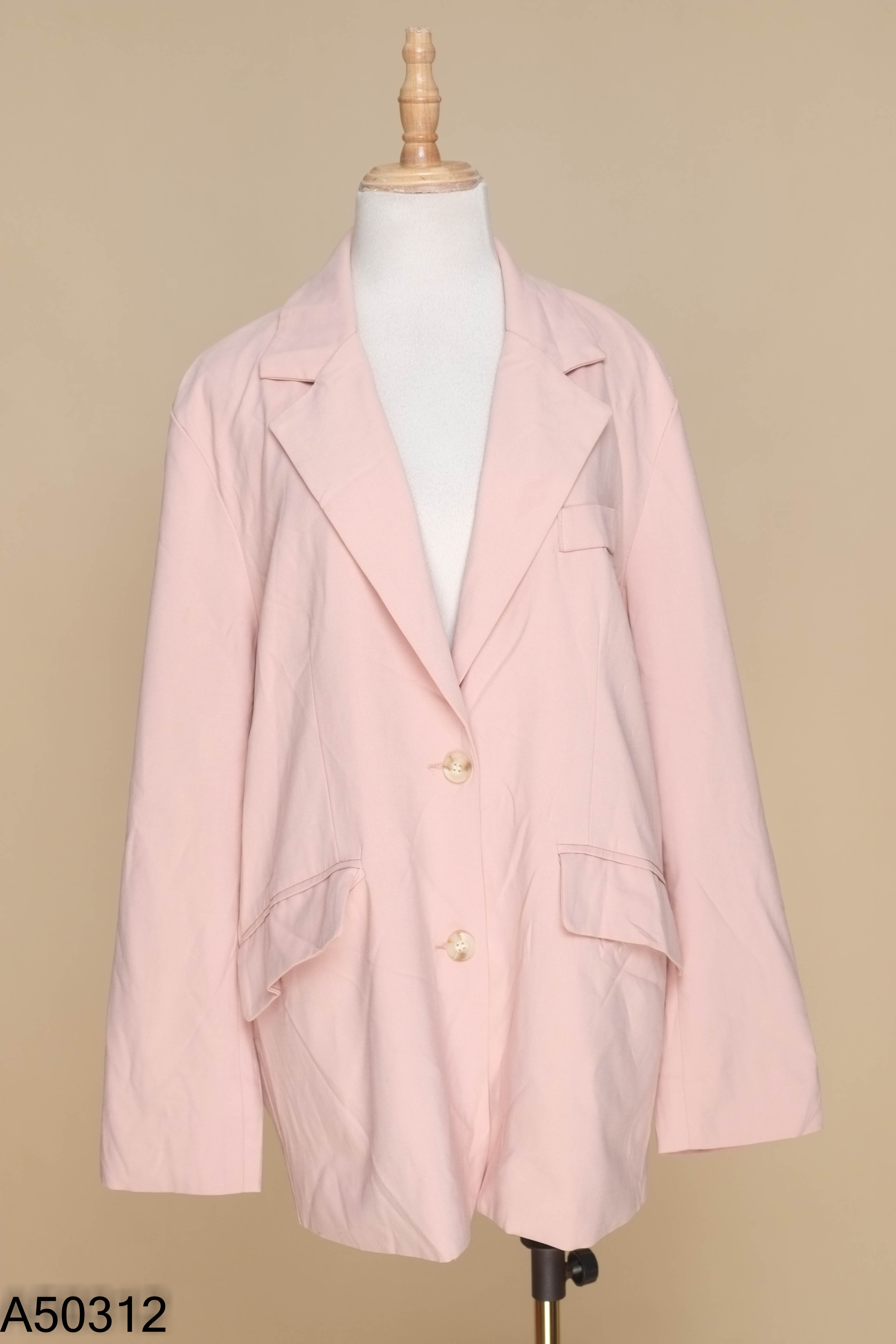 Áo khoác blazers hồng trơn