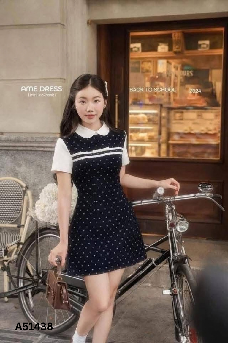 Váy đen HALE DESIGN họa tiết nơ