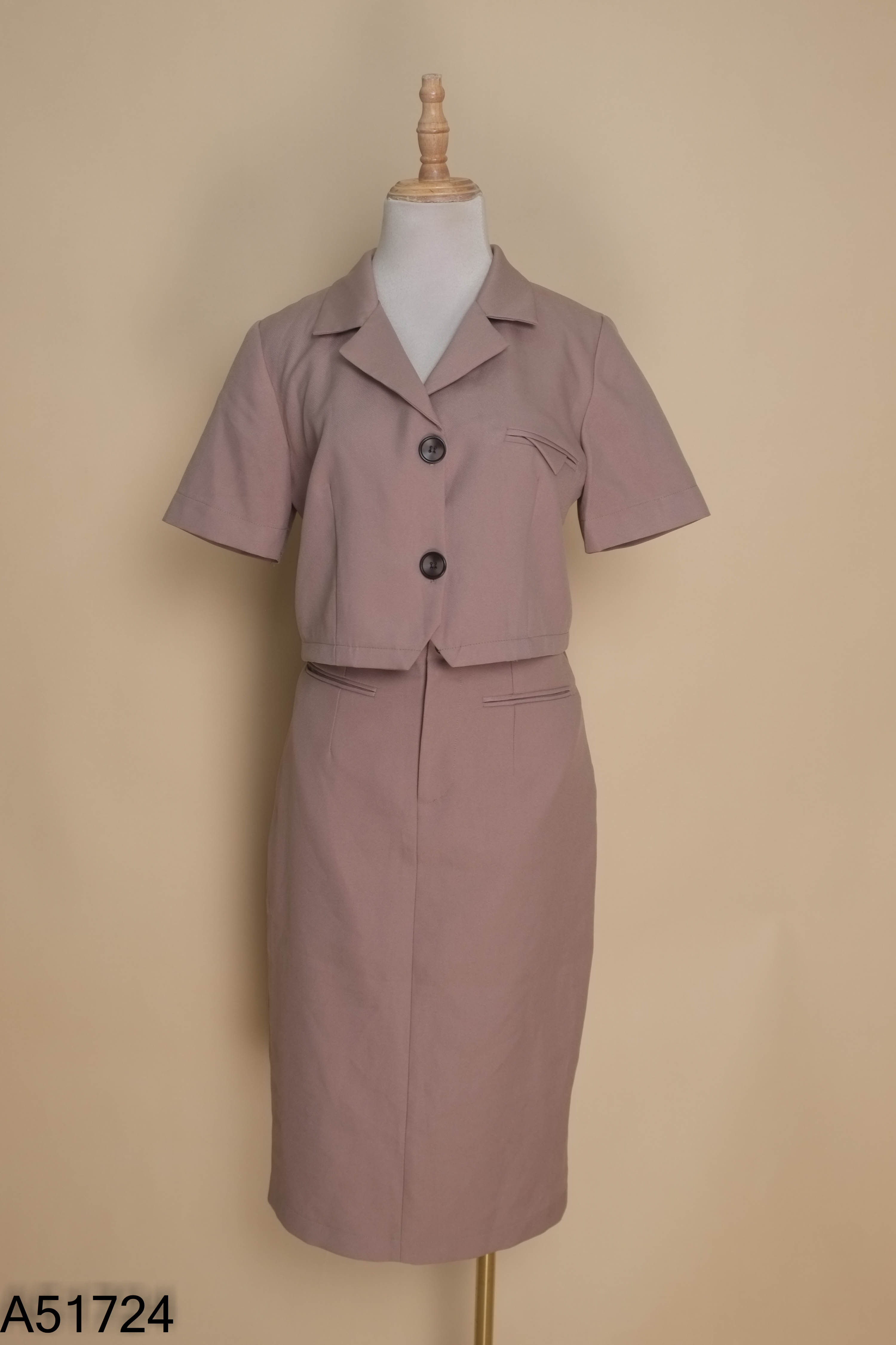 SET áo K&K FASHION xanh(L)+ chân váy(M)