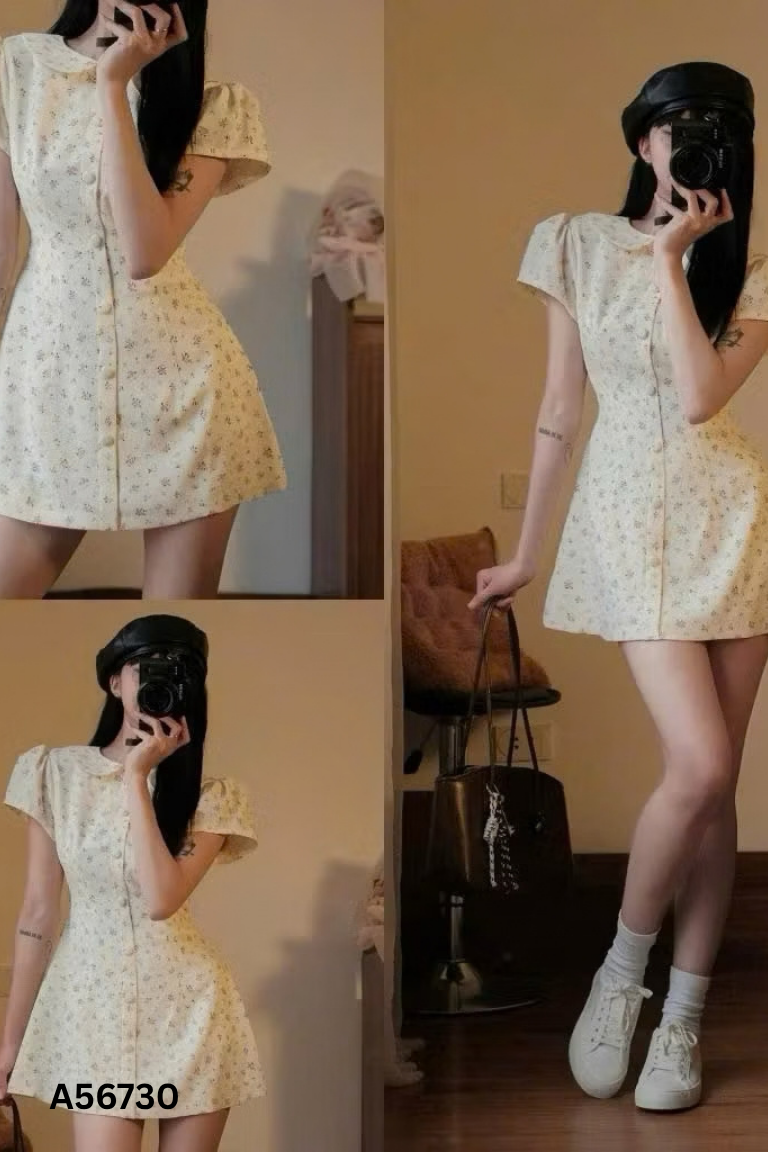 Váy be họa tiết hoa