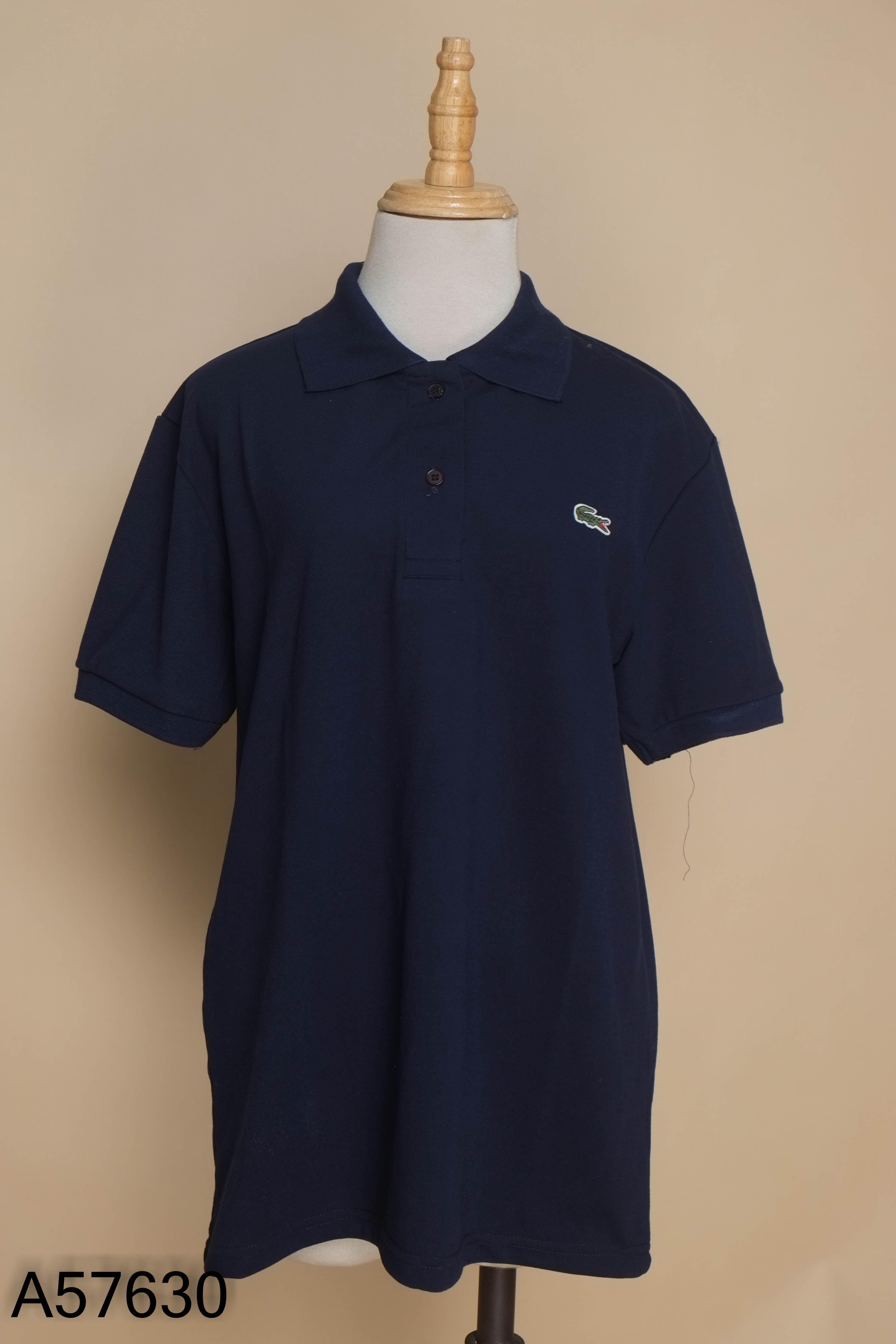 NEWTAG Áo polo xanh than thêu cá sấu