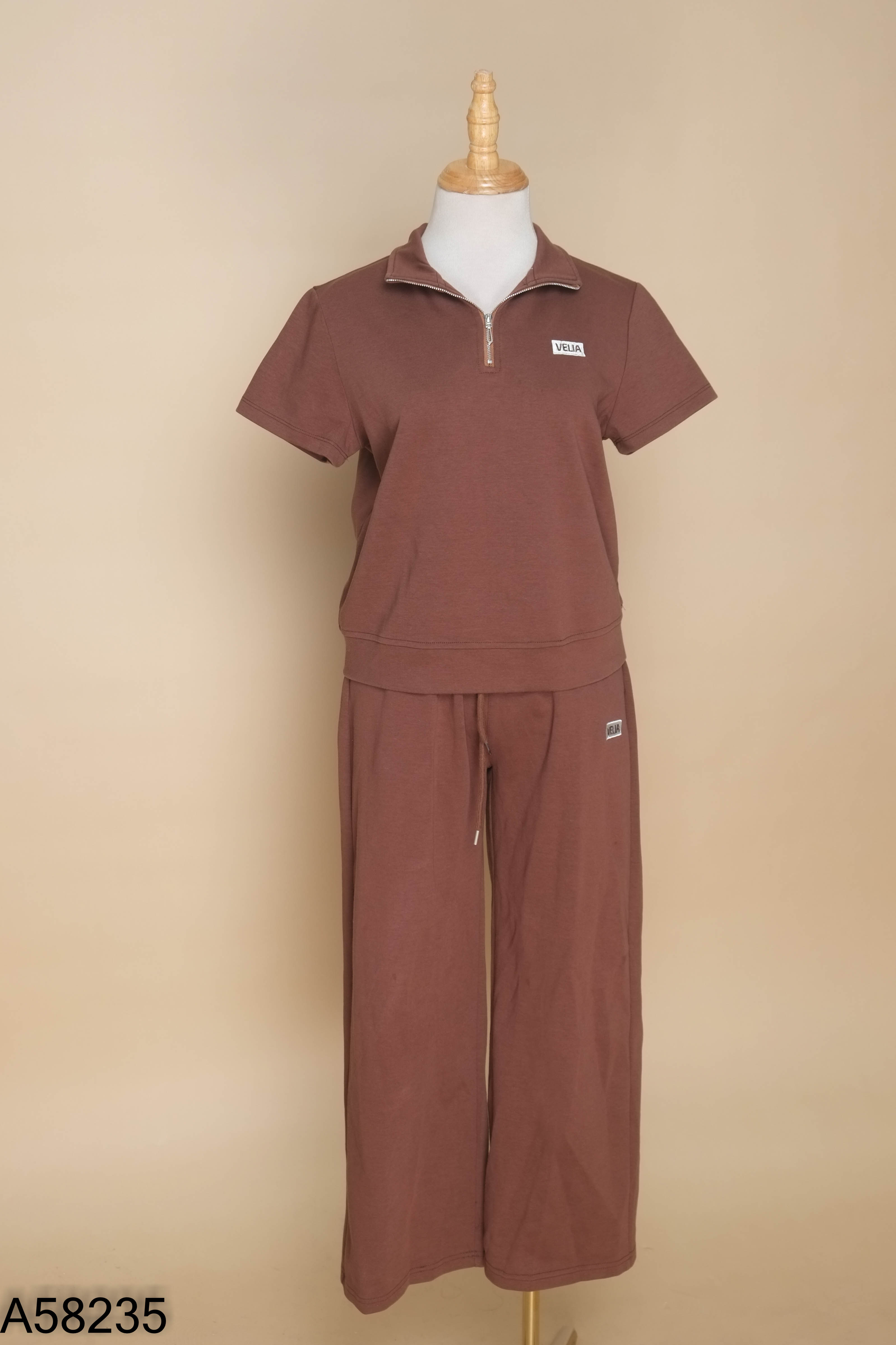SET Áo nâu VELIA + Quần dài nâu