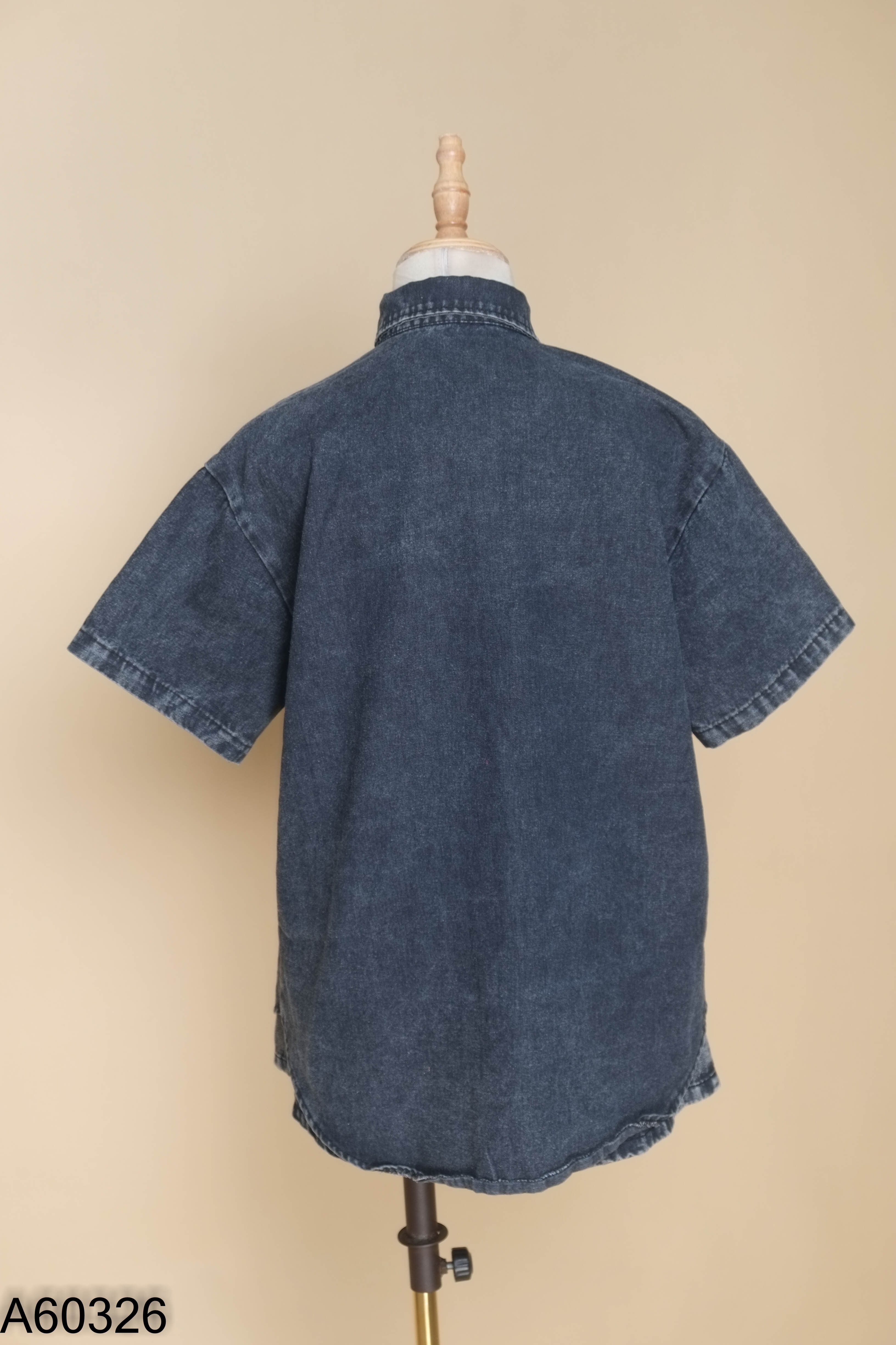 Set jeans xanh than áo sơ mi + quần shorts