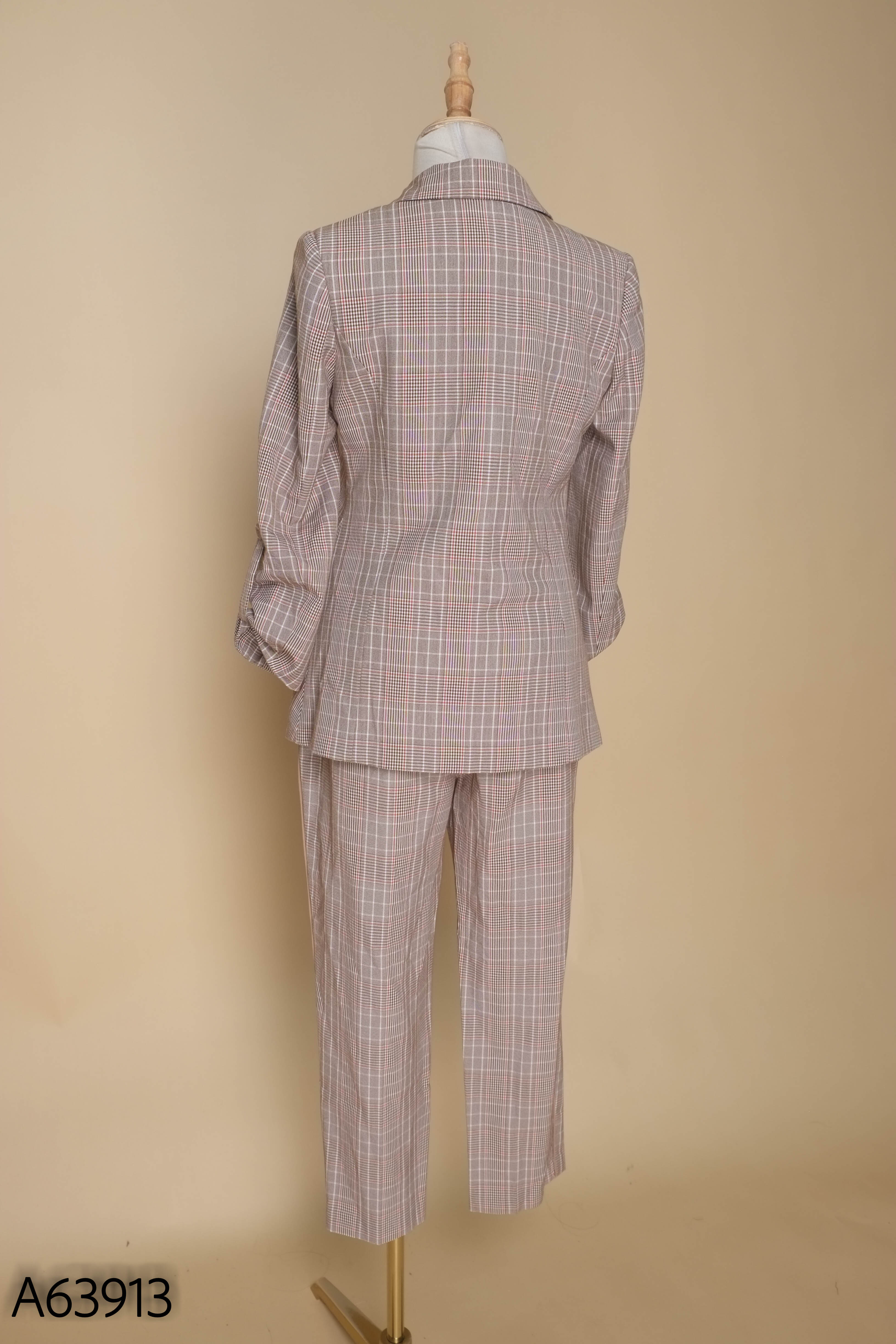 Set LALYA áo + quần xám caro