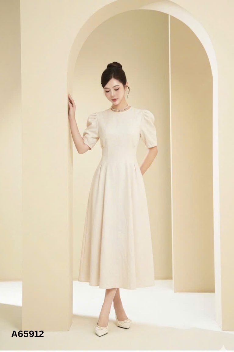 Váy HERLY SHOP be cổ tròn