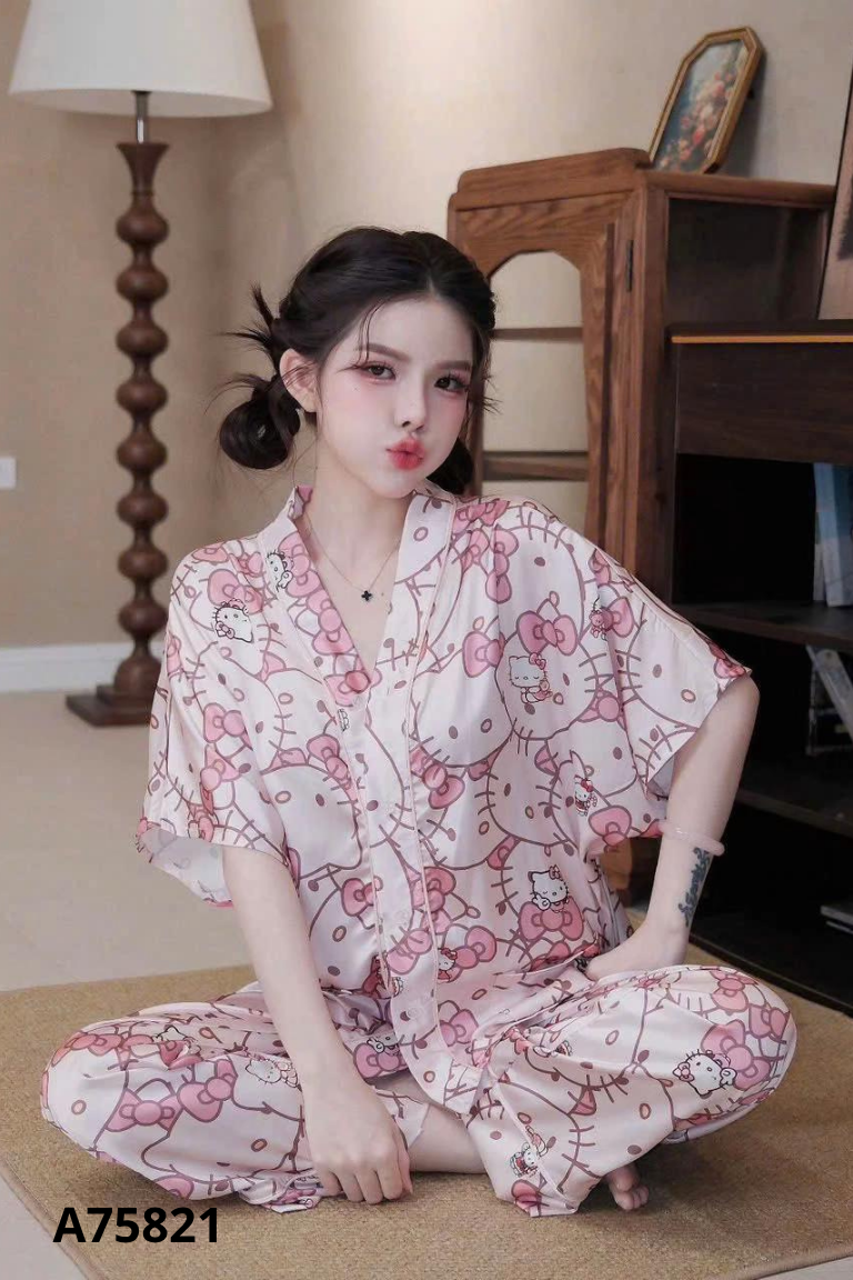 Set đồ ngủ HELLO KITTY hồng