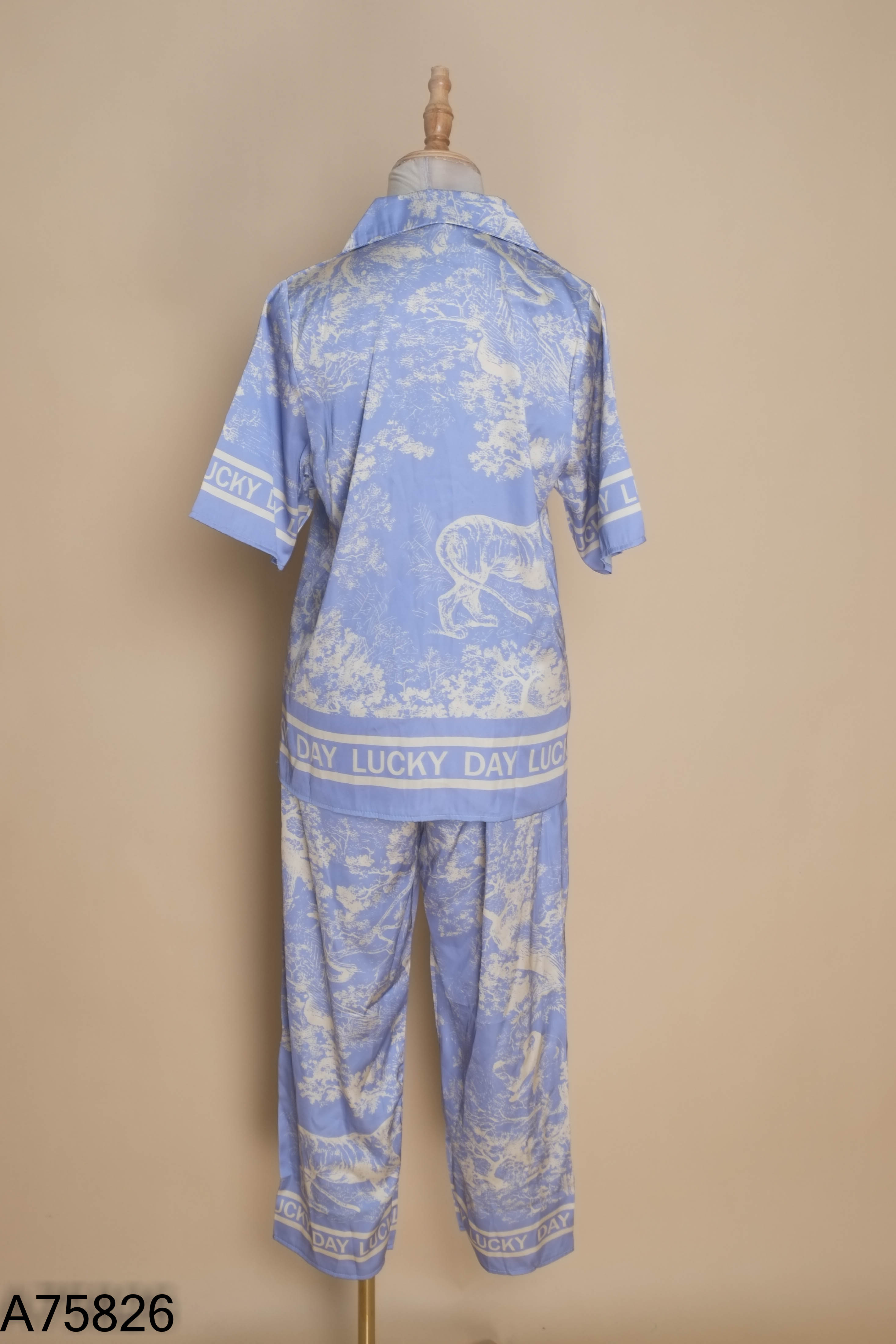 NEWTAG set lụa tím+quần dài