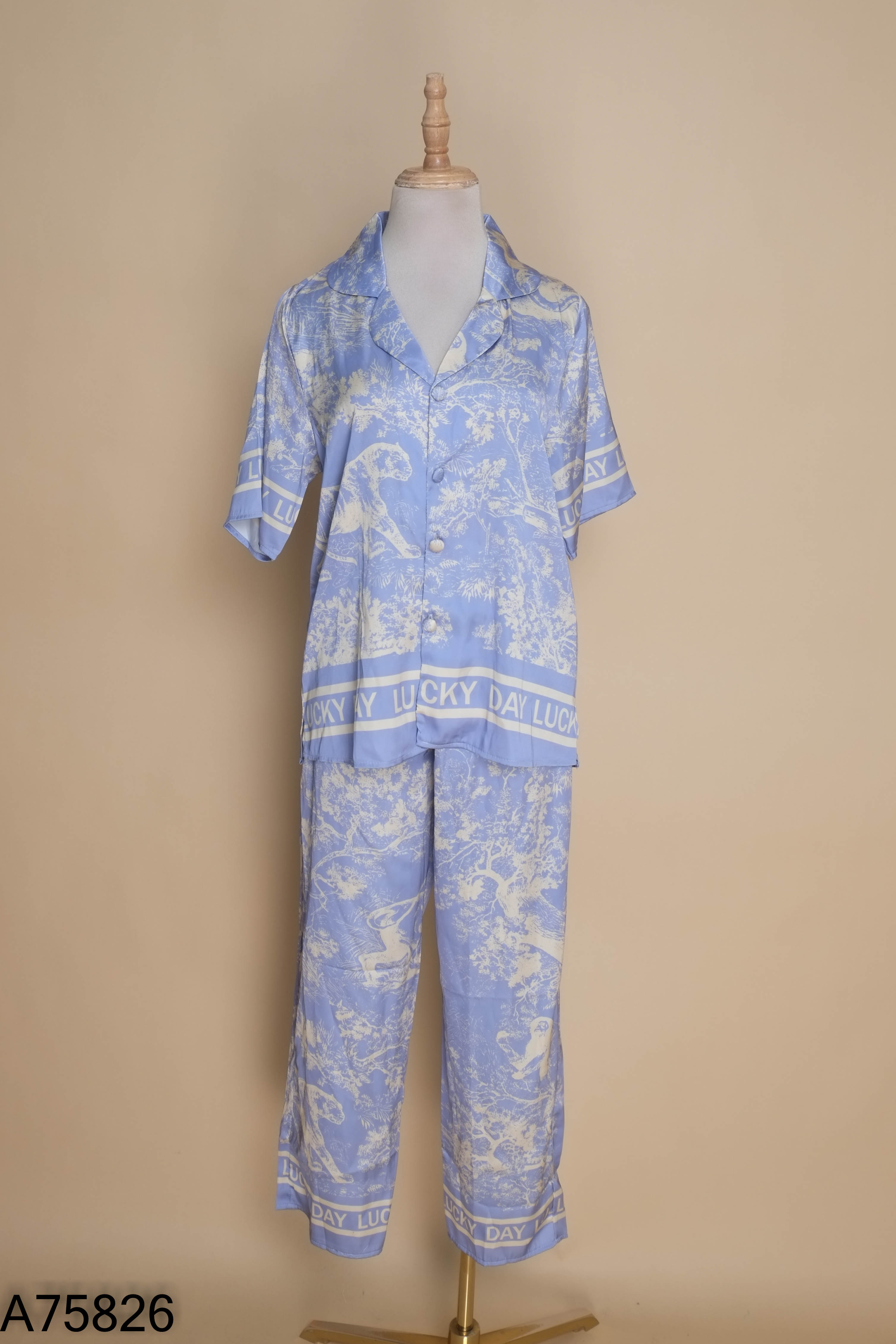 NEWTAG set lụa tím+quần dài