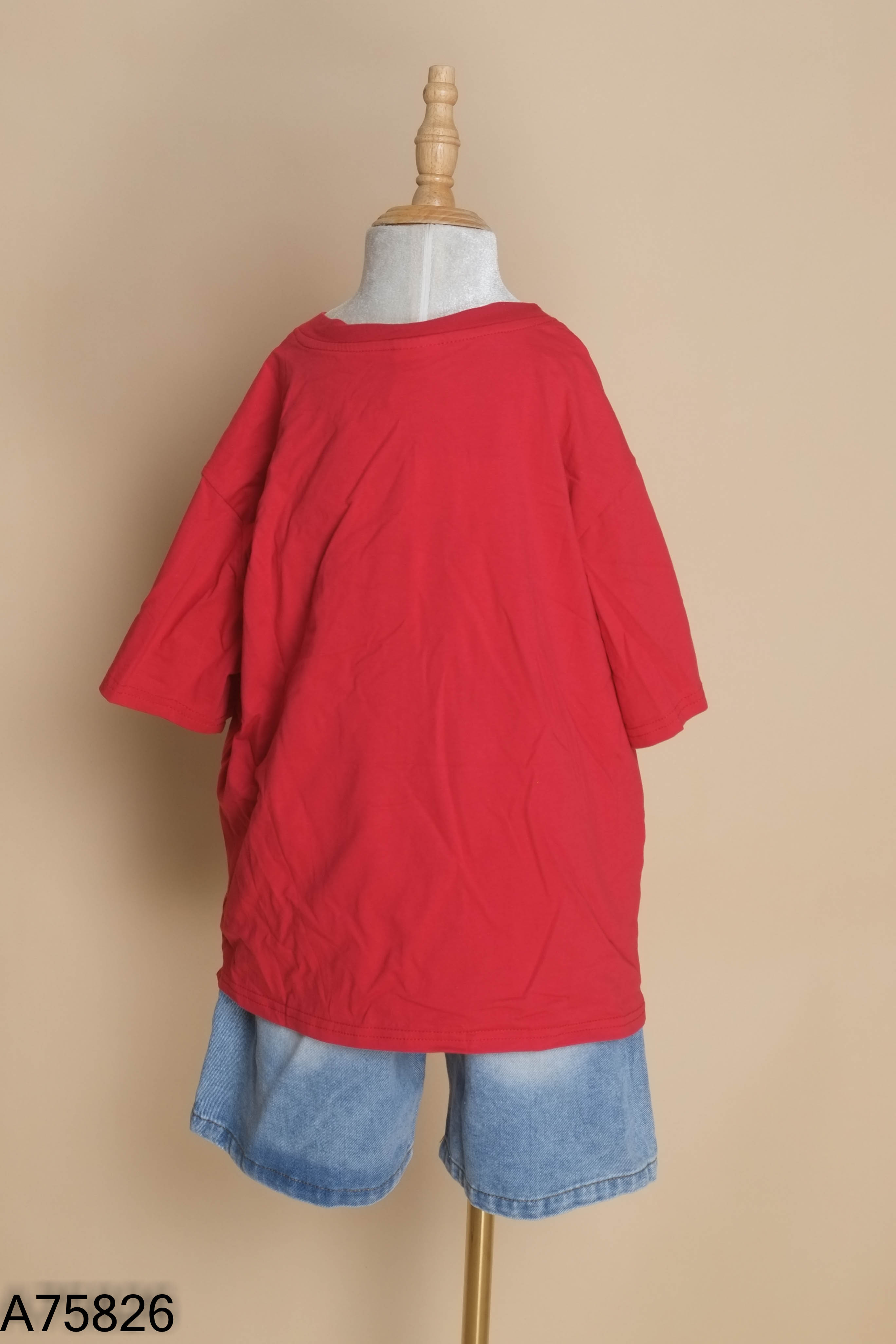 NEWTAG TENO set áo đỏ+quần jeans xanh