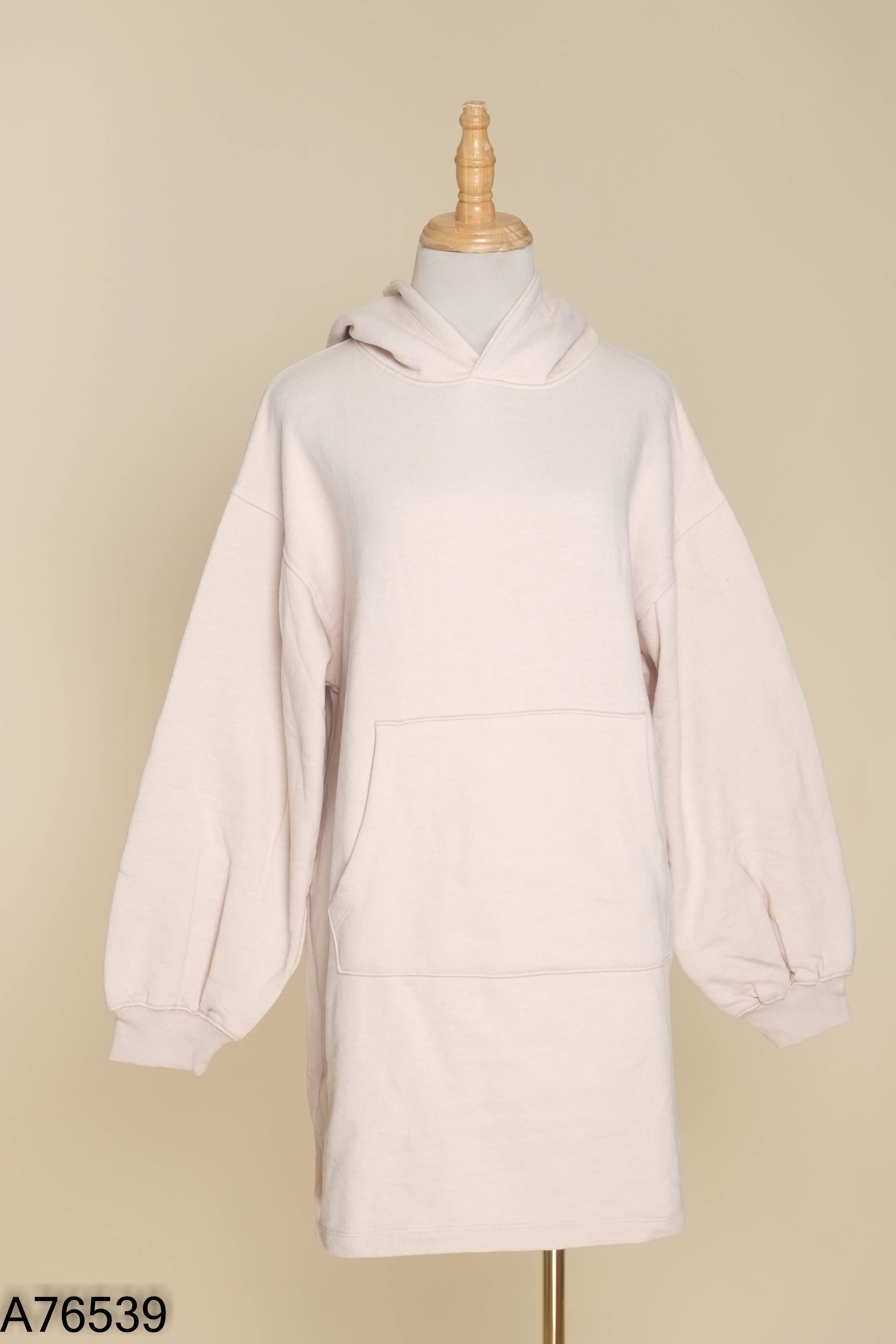 Áo hoodie hồng be trơn