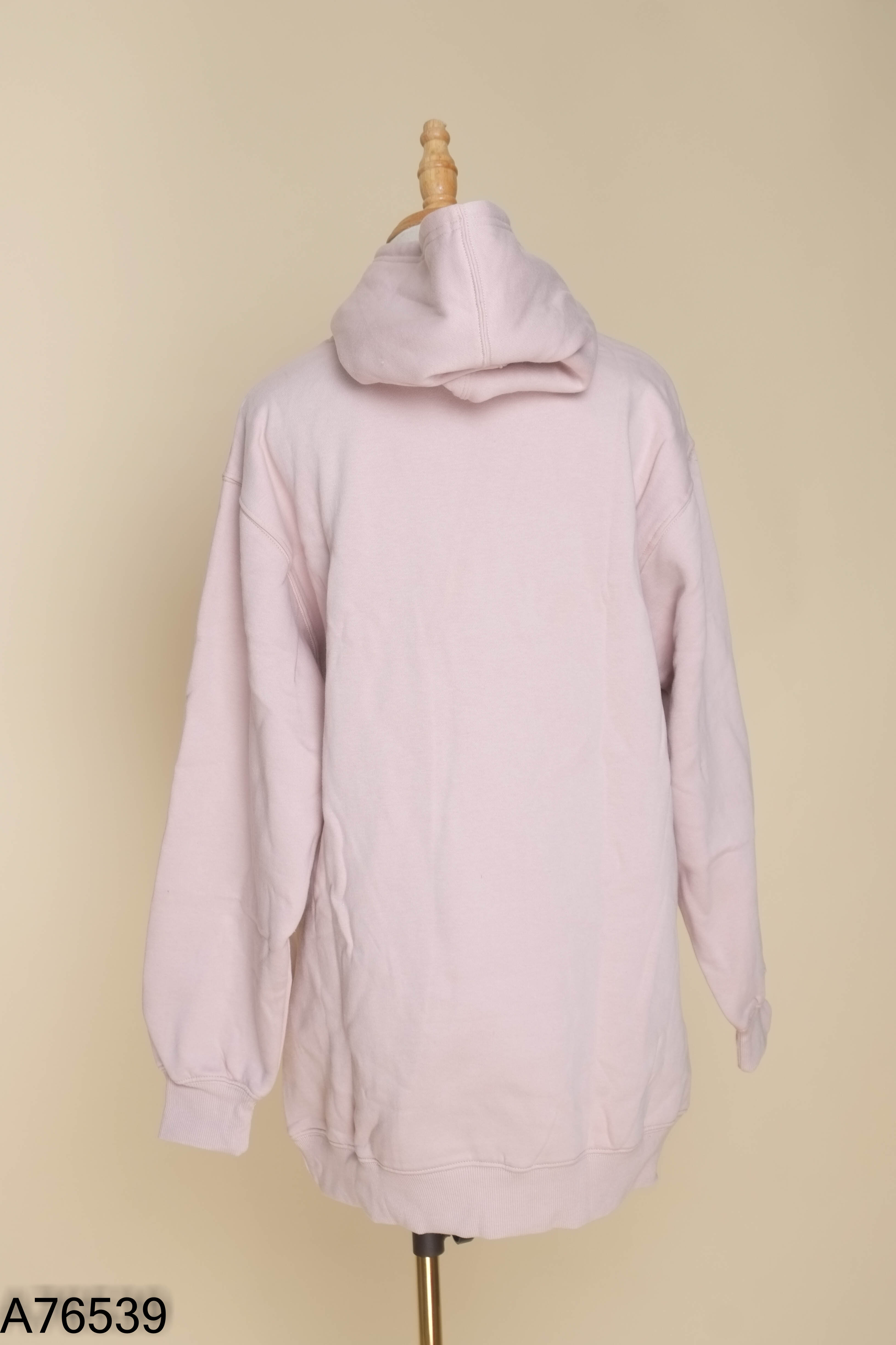 NEWTAG Áo hoodie hồng phấn trơn