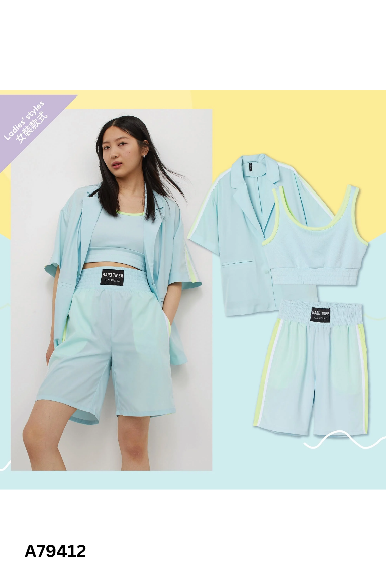 Set HM áo tập + quần shorts