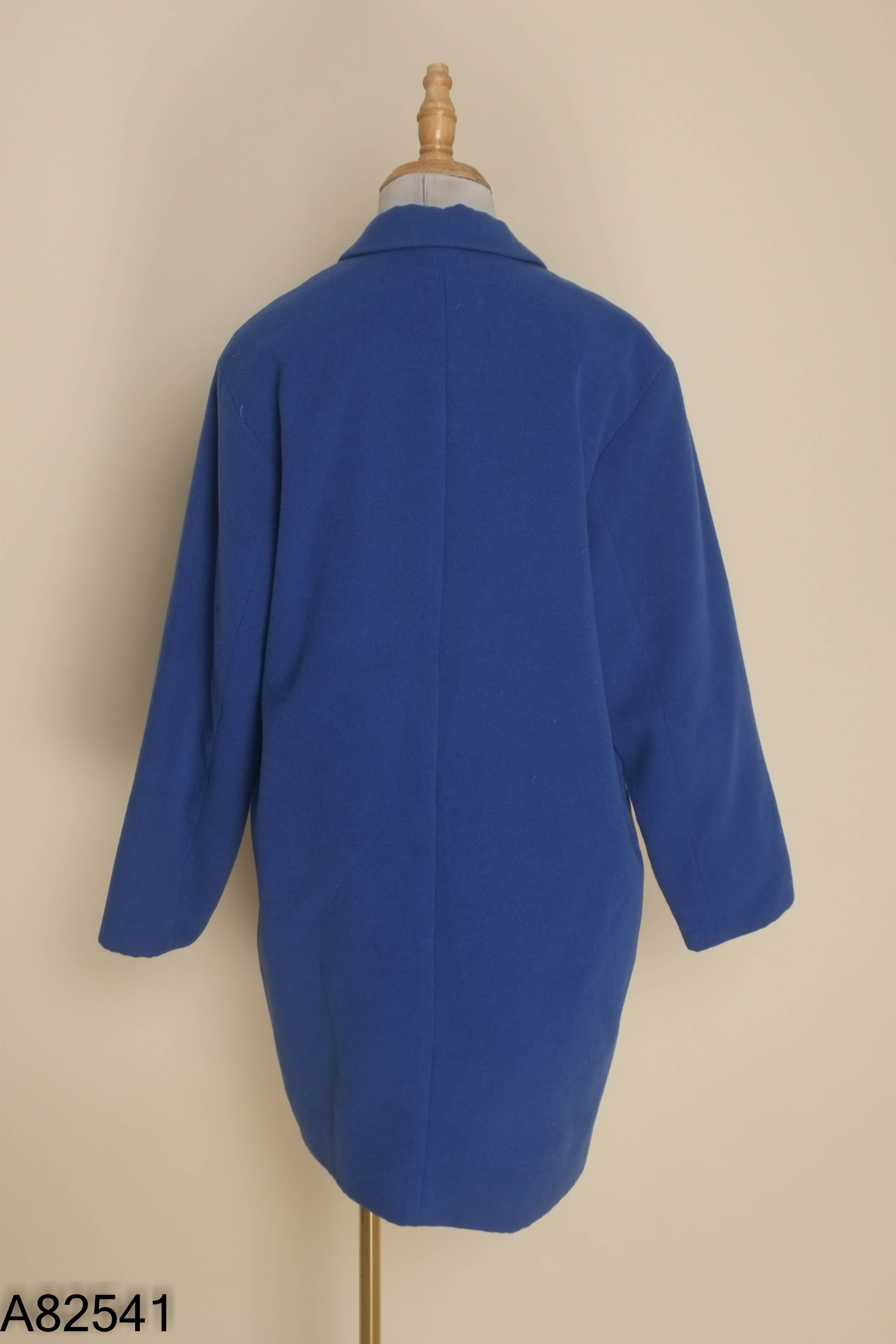 Áo khoác dạ xanh MIXXO dáng dài