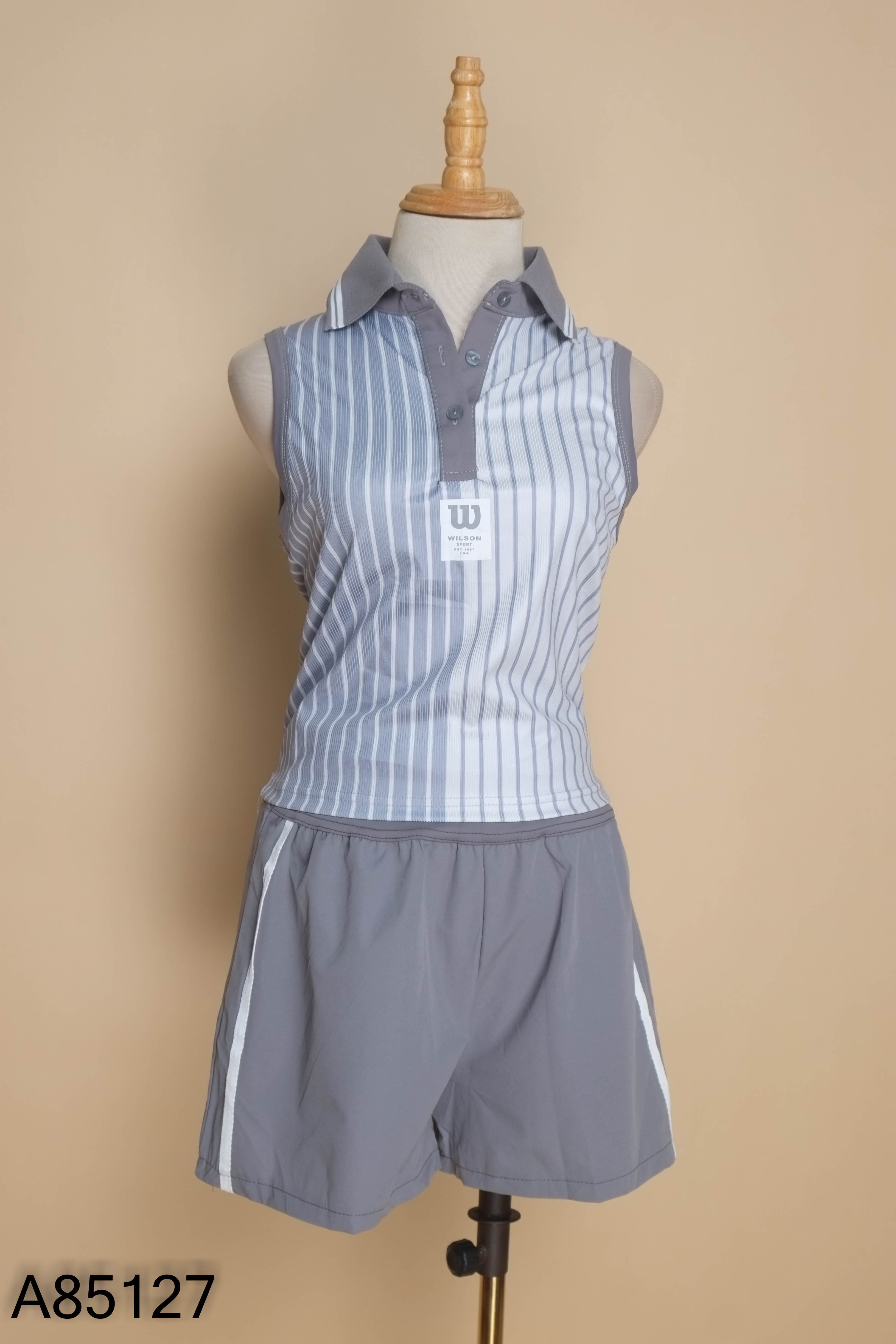 Set đồ tập xám sọc be