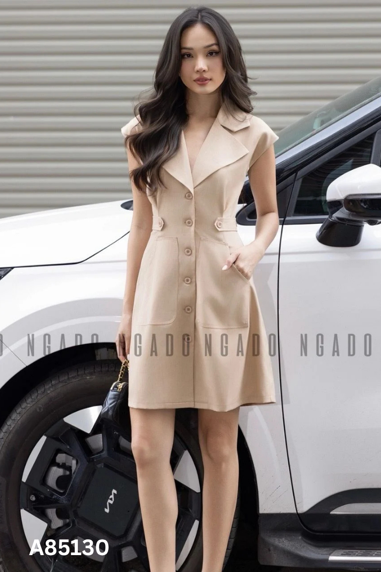 Váy NGADO be cổ vest