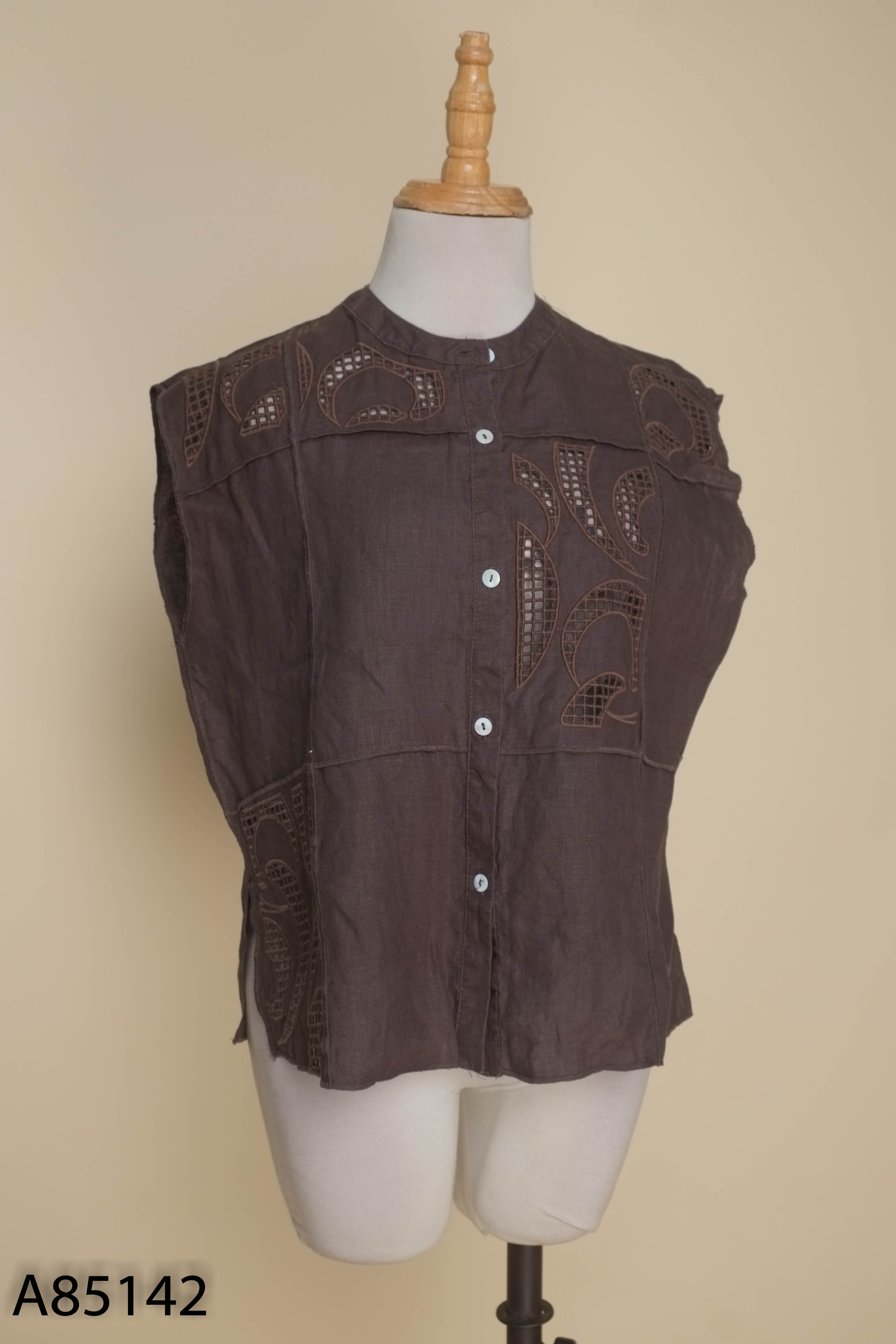 Áo linen xám MASSIMO DUTTI sát nách