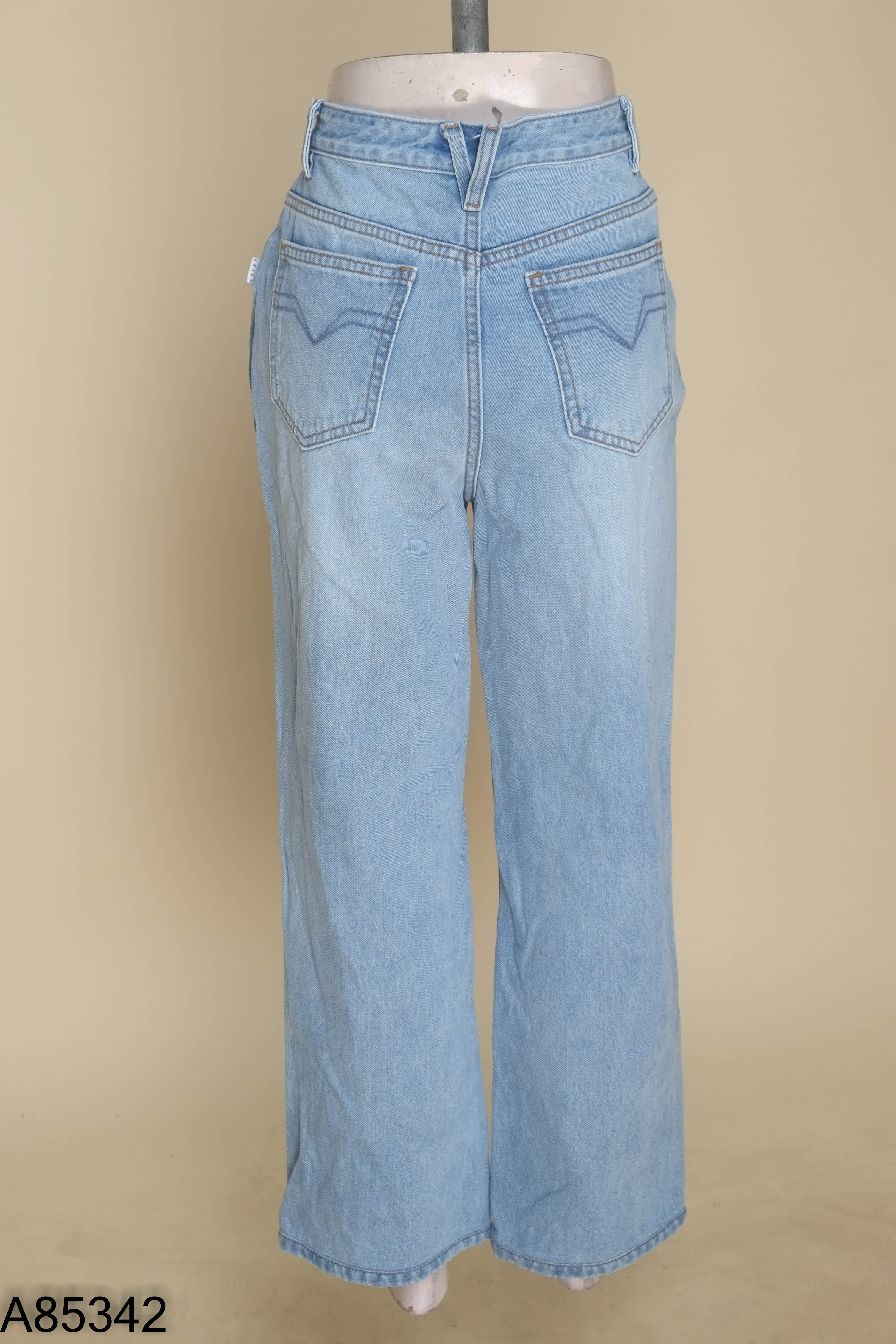 Quần jeans xanh LEIKA suông