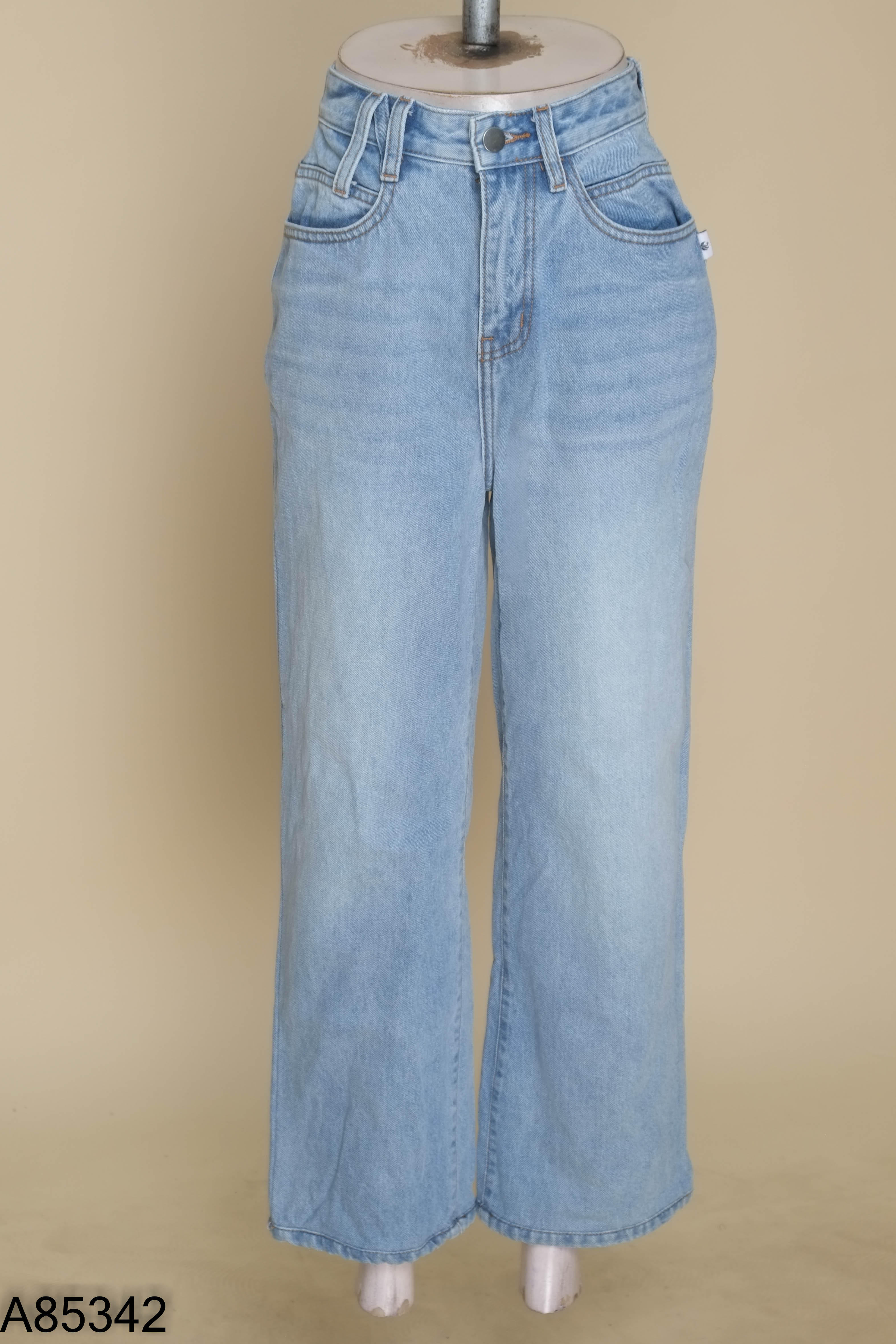 Quần jeans xanh LEIKA suông