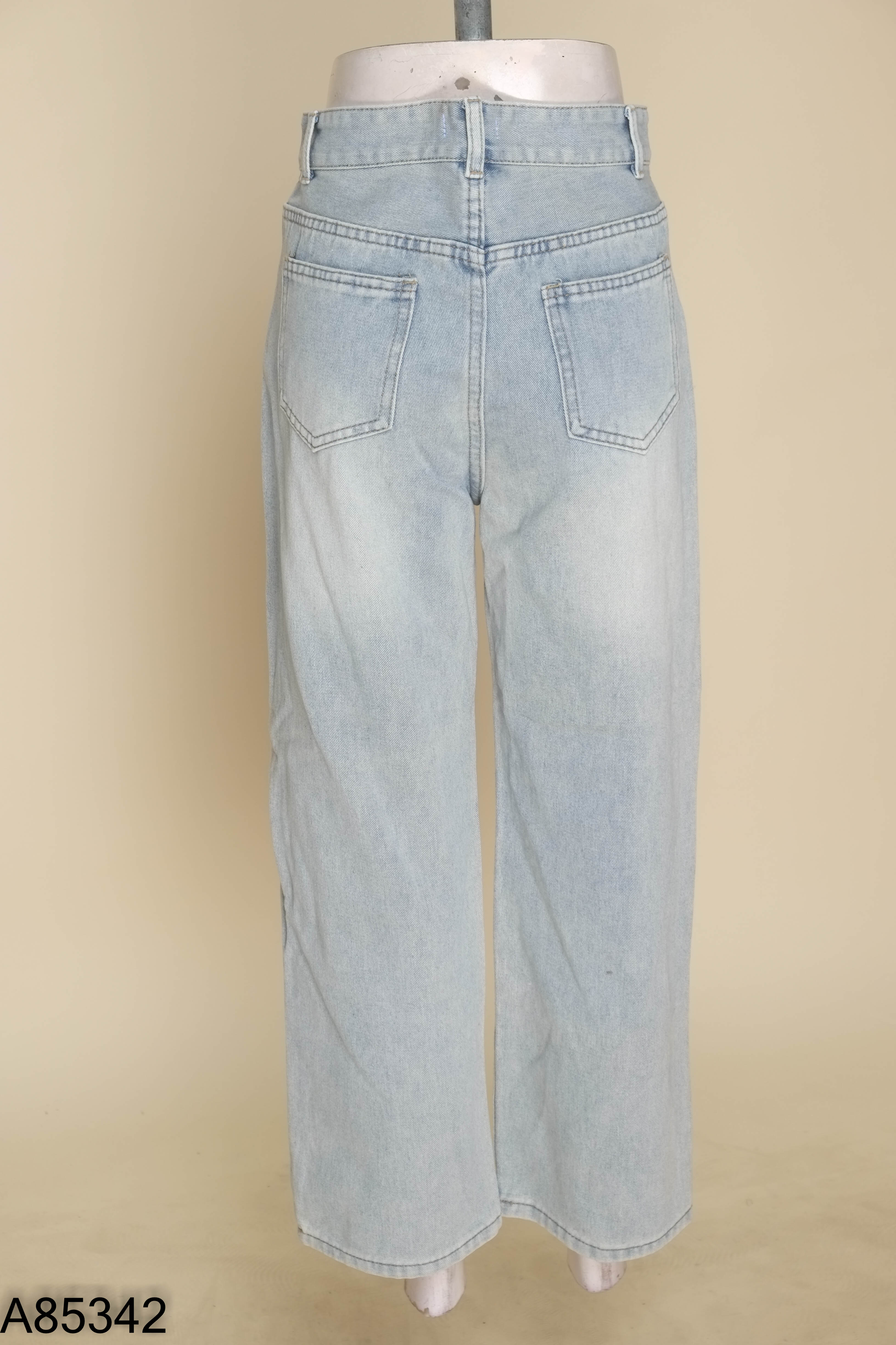 Quần jeans xanh LEDA suông